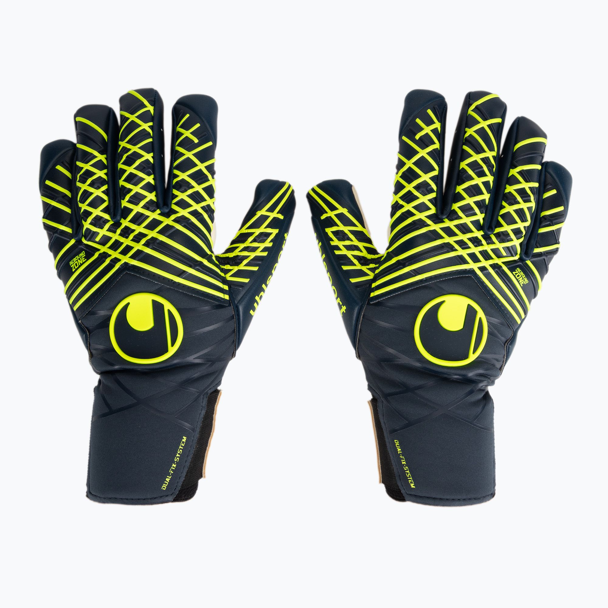 Rękawice bramkarskie uhlsport Prediction Absolutgrip HN navy/white/fluo yellow 