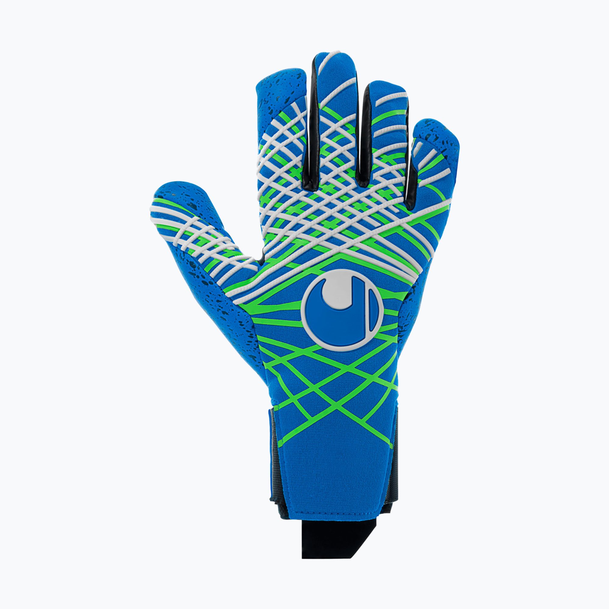 Rękawice bramkarskie uhlsport Aquagrip HN pacific blue/fluo green/w 