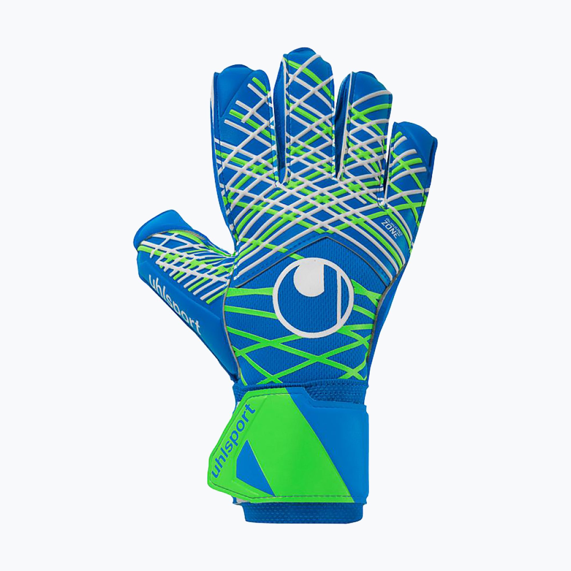 Rękawice bramkarskie uhlsport Aquasoft pacific blue/fluo green/w 