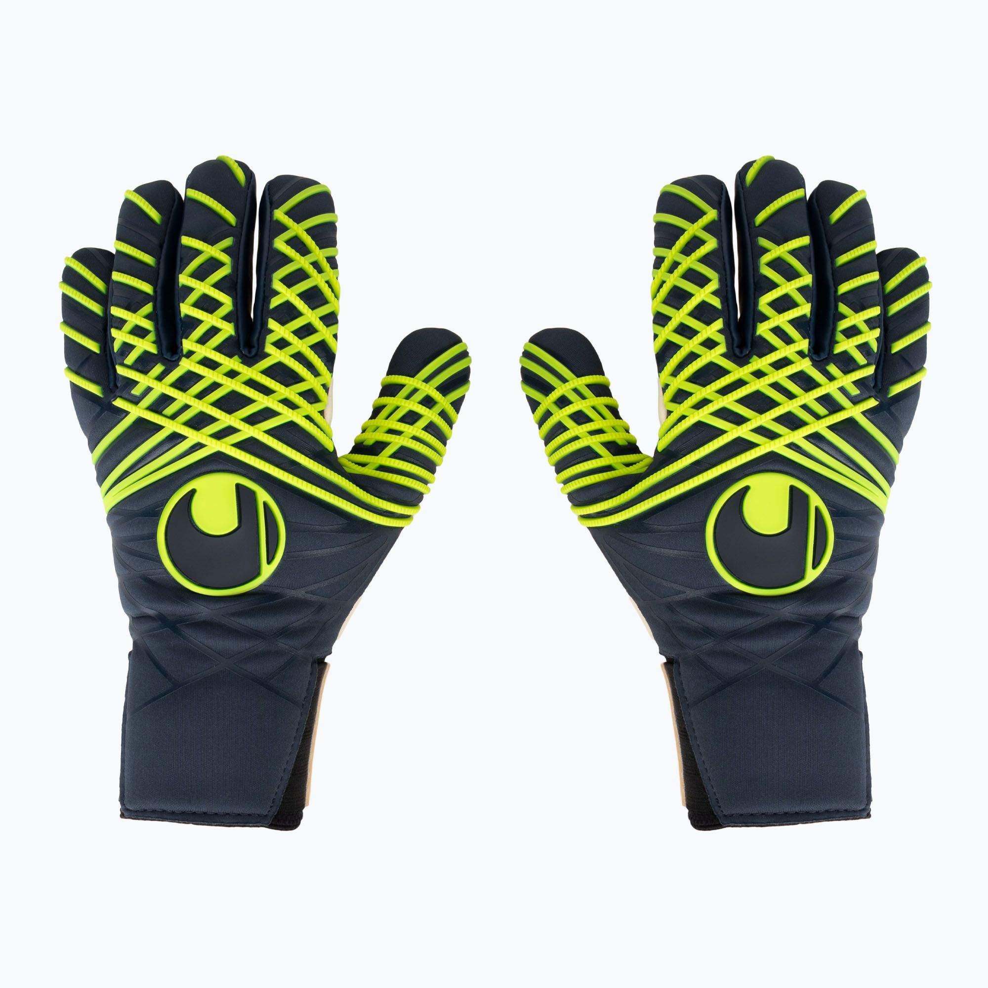 Rękawice bramkarskie uhlsport Prediction Absolutgrip HN Fit navy/white/fluo yellow 