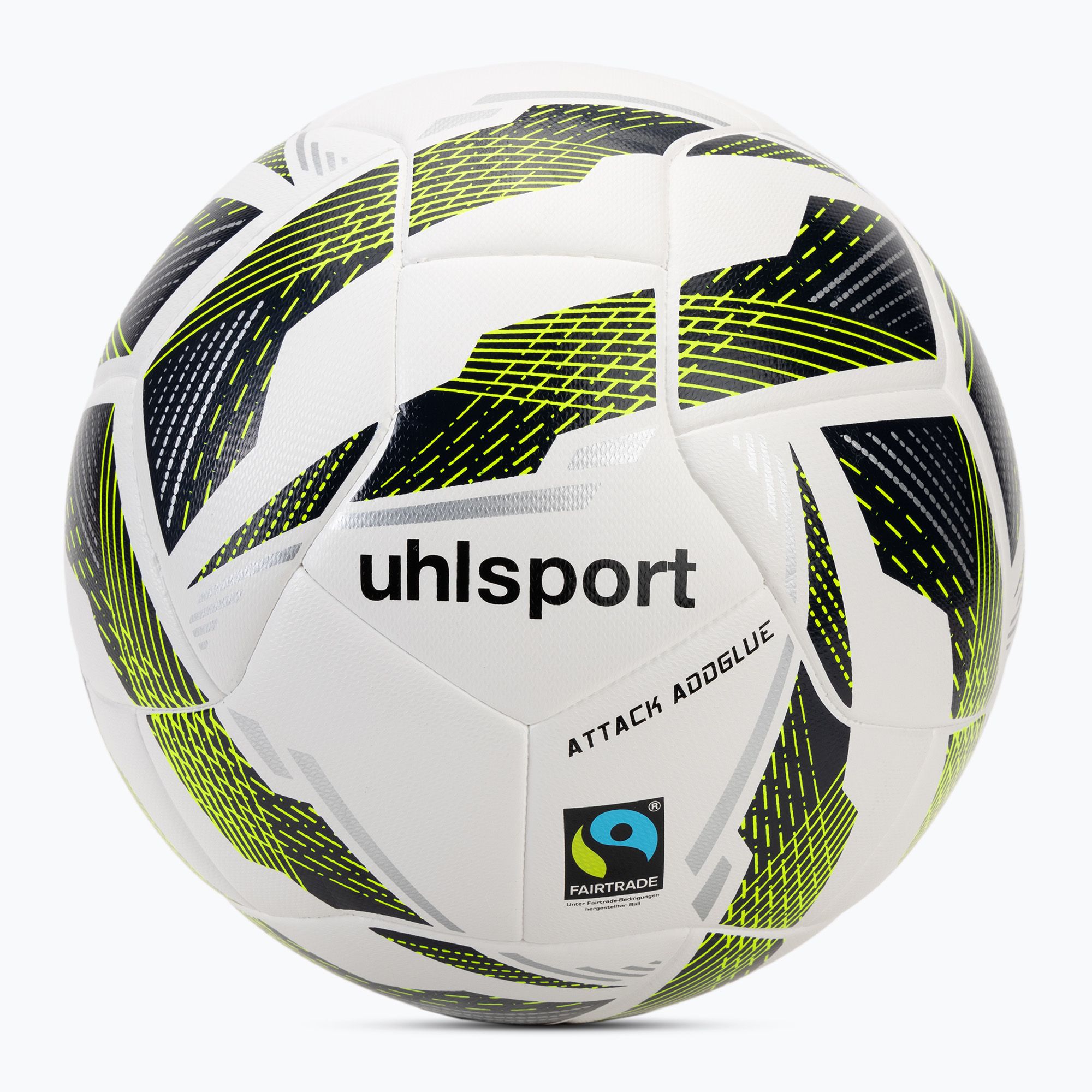 Piłka do piłki nożnej uhlsport Match Addglue white/navy fluo yellow rozmiar 4 