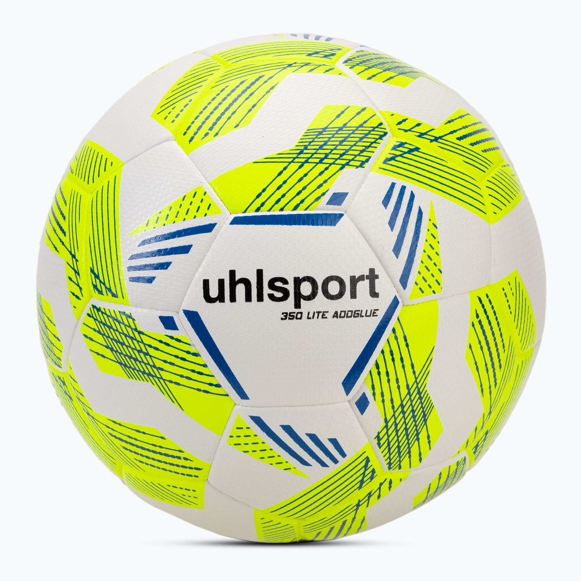 Piłka do piłki nożnej uhlsport 350 Lite Addglue white/fluo yellow/dark blue rozmiar 4 