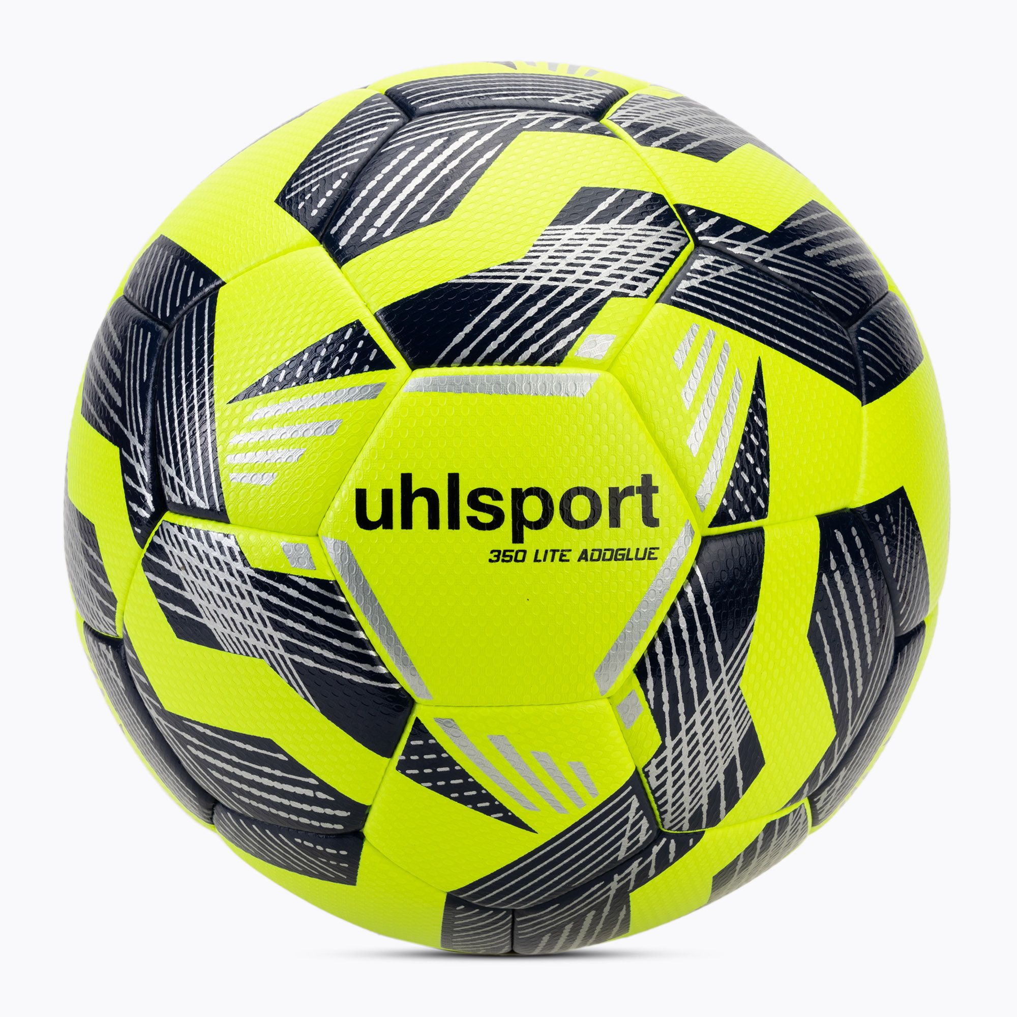 Piłka do piłki nożnej uhlsport 350 Lite Addglue fluo yellow/navy/silver rozmiar 4 