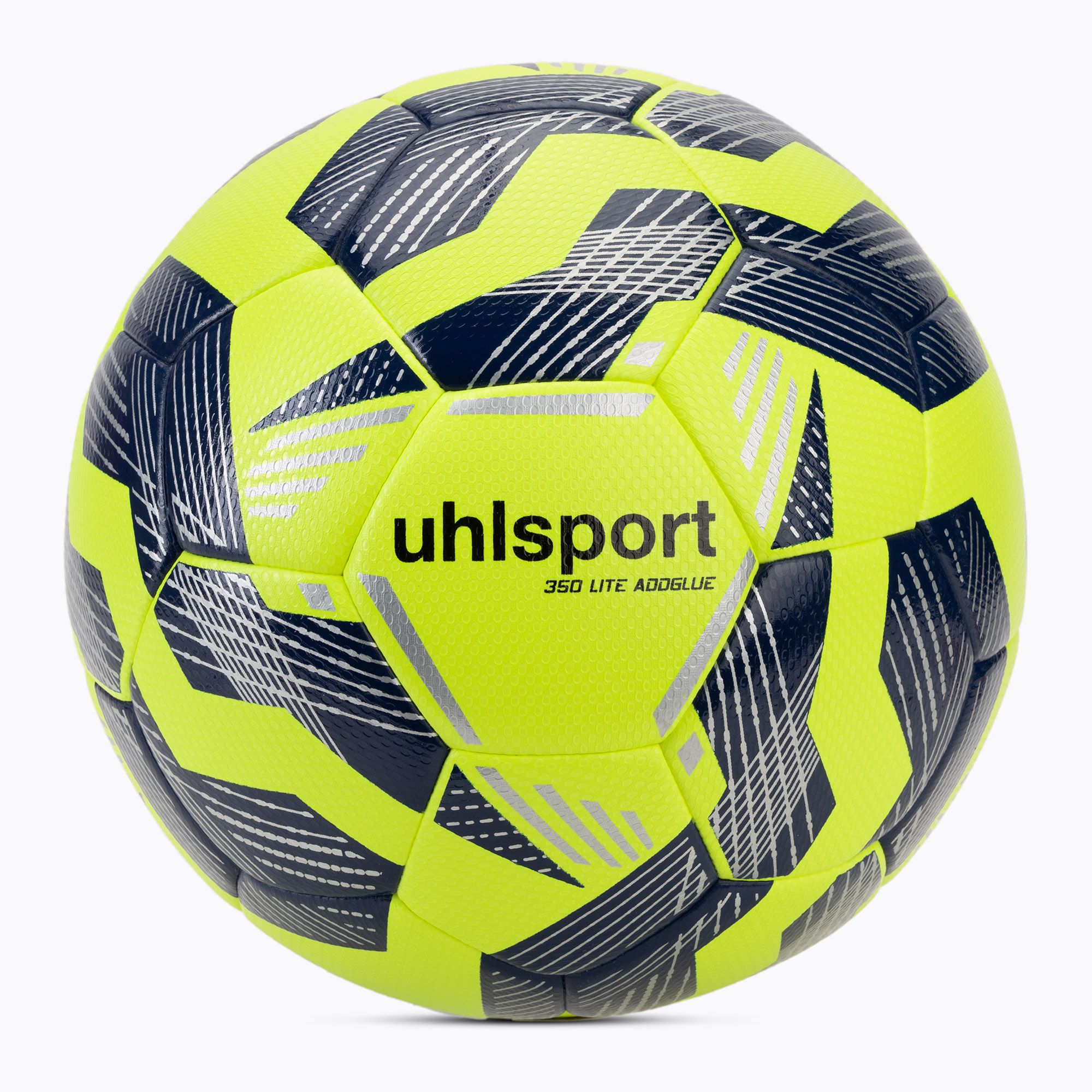 Piłka do piłki nożnej uhlsport 350 Lite Addglue fluo yellow/navy/silver rozmiar 5 