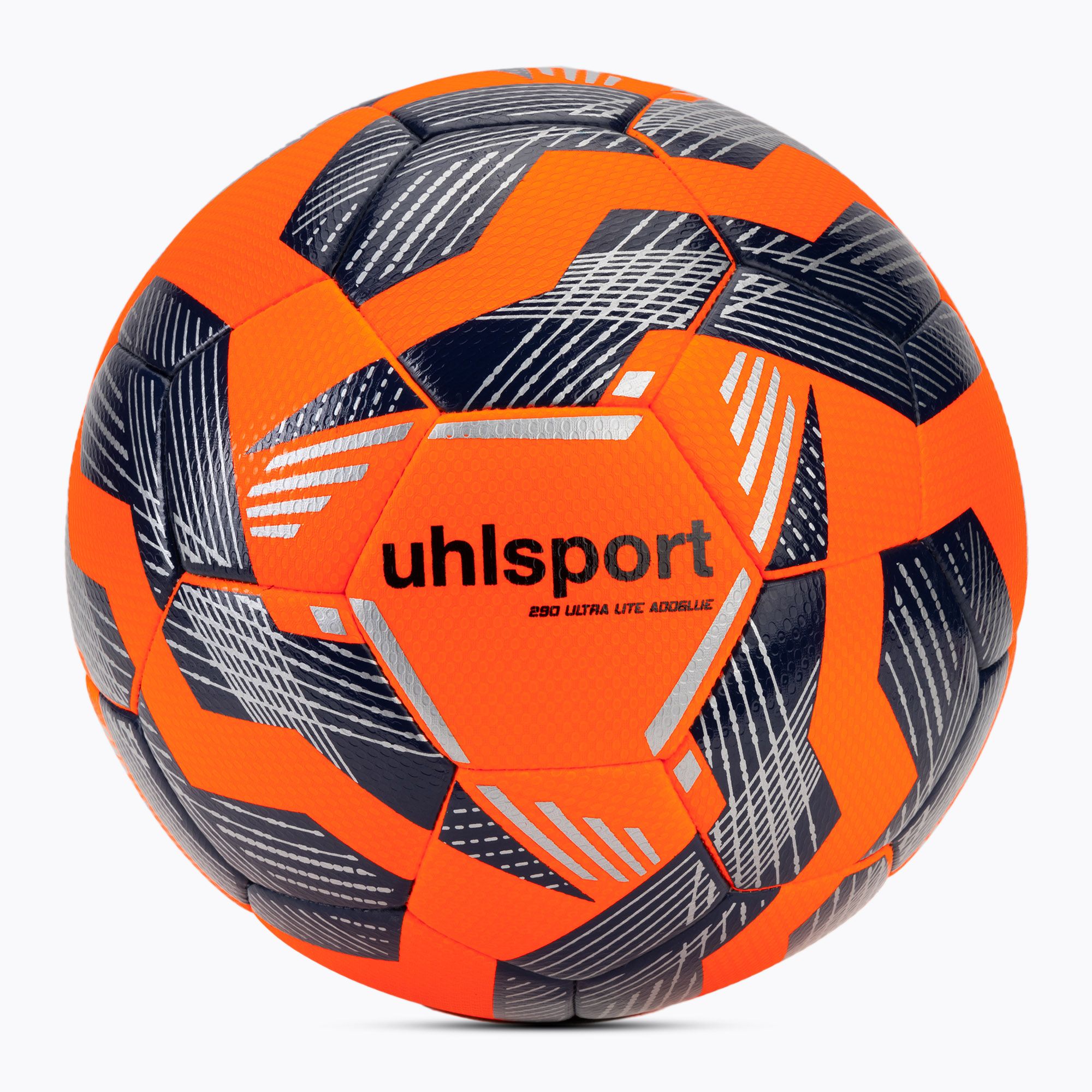 Piłka do piłki nożnej uhlsport 290 Ultra Lite Addglue fluo orange/navy/silver rozmiar 4 