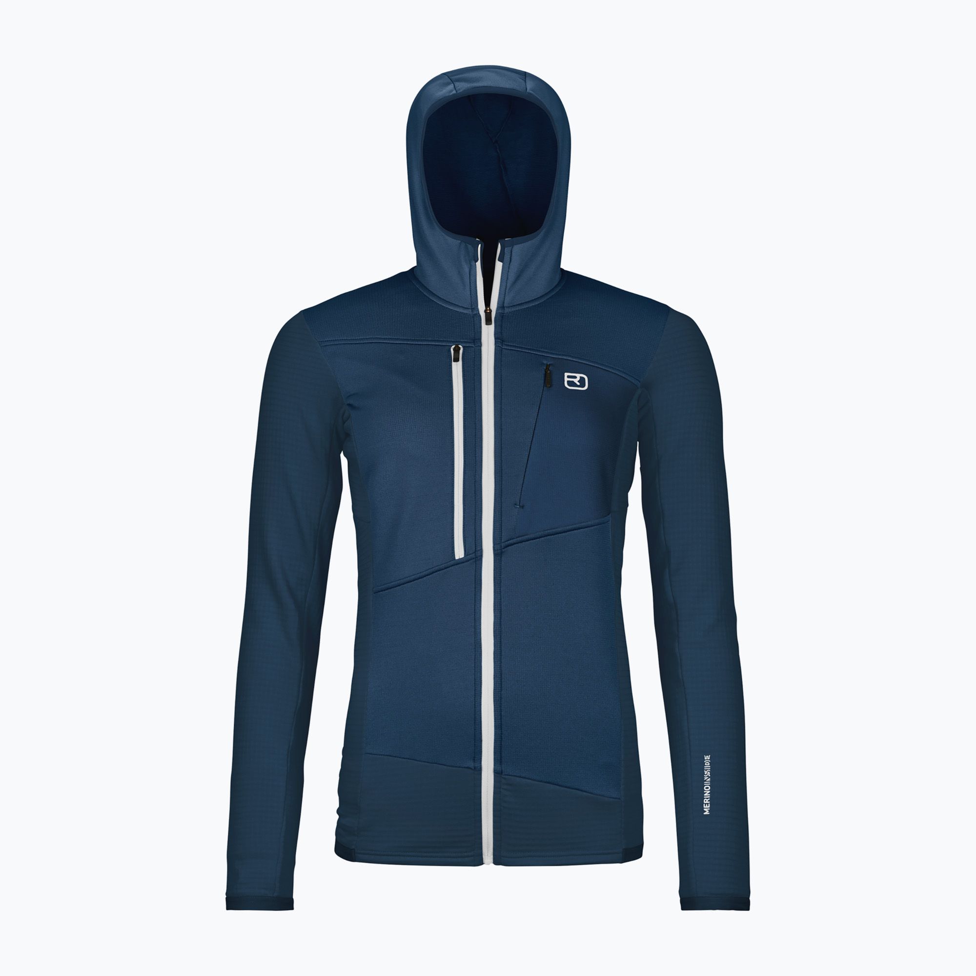 Bluza damska ORTOVOX Fleece Grid Hoody deep ocean 