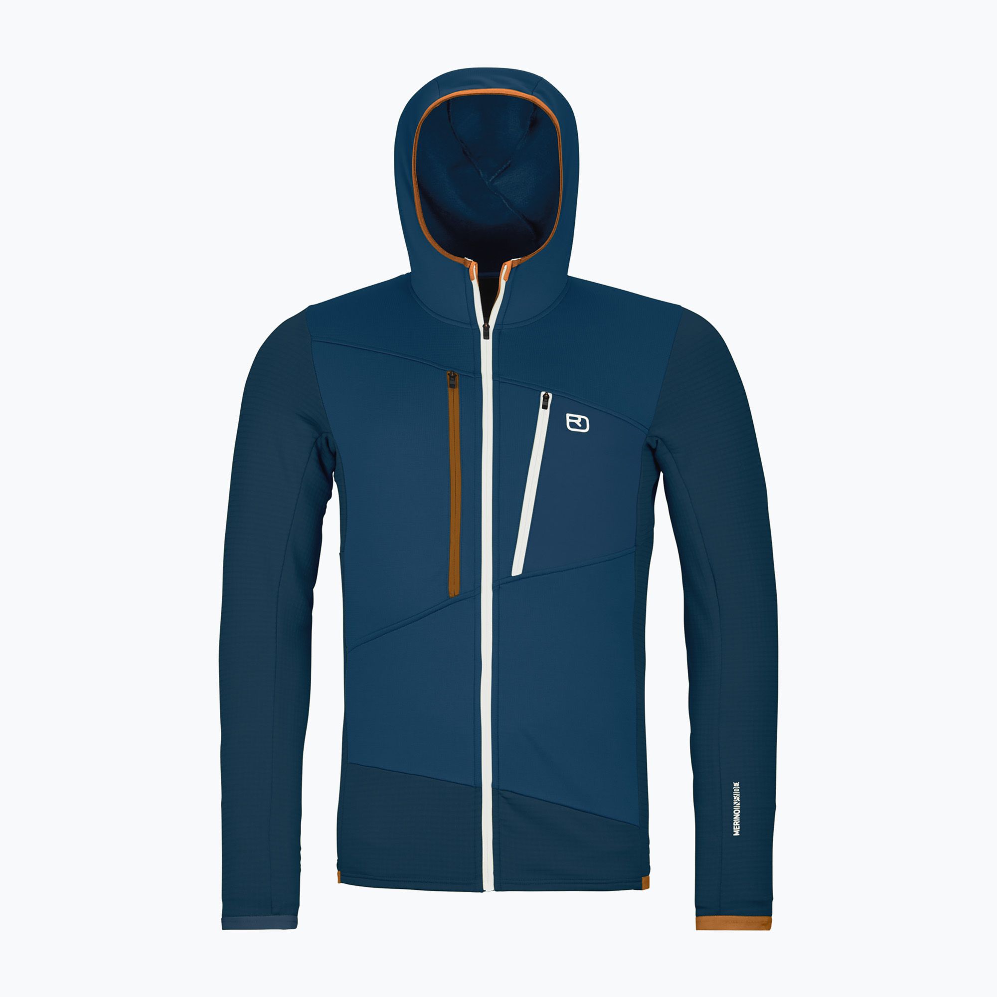 Bluza męska ORTOVOX Fleece Grid Hoody deep ocean 