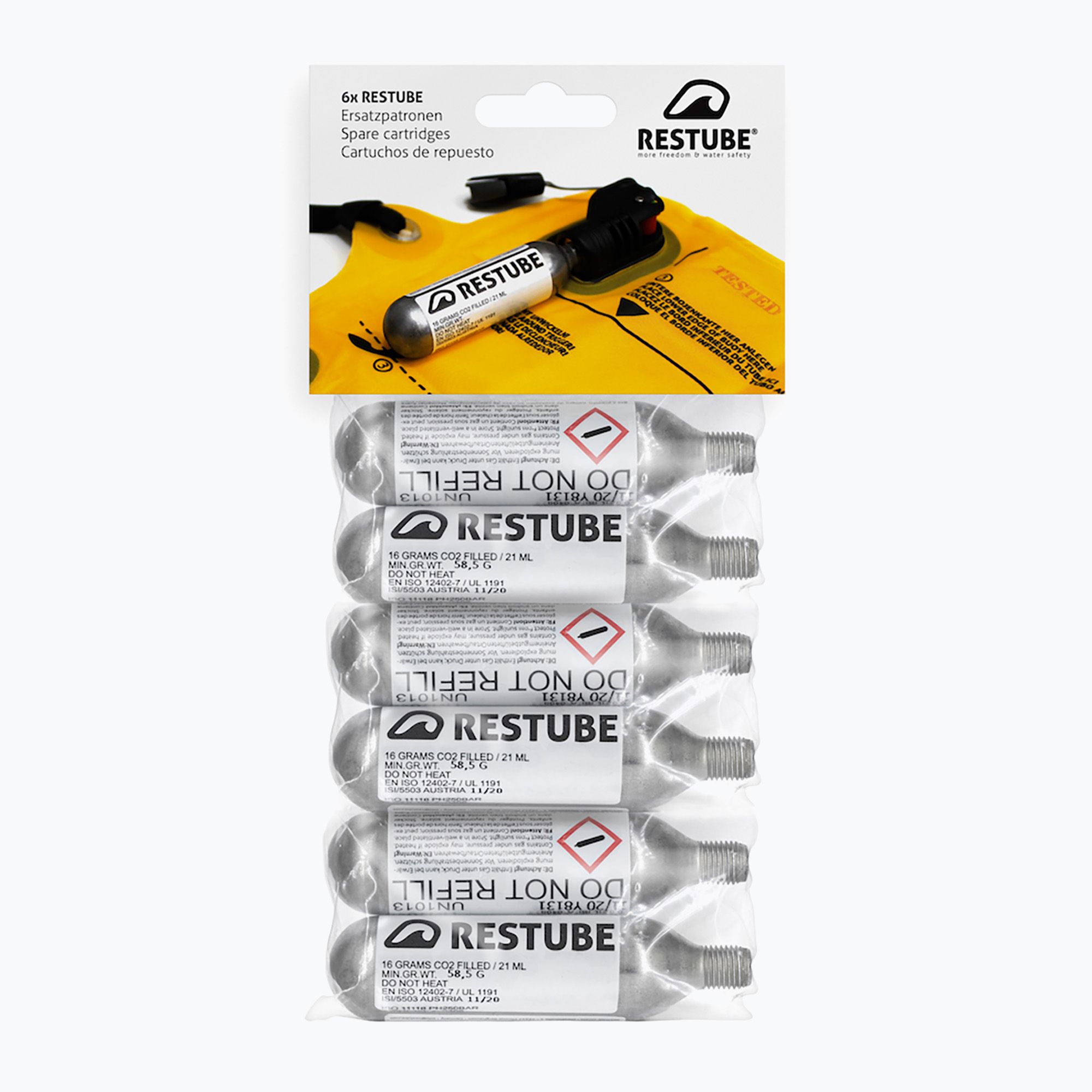 Nabój CO2 Restube CO2 Cartridges 6 szt. 16 g 