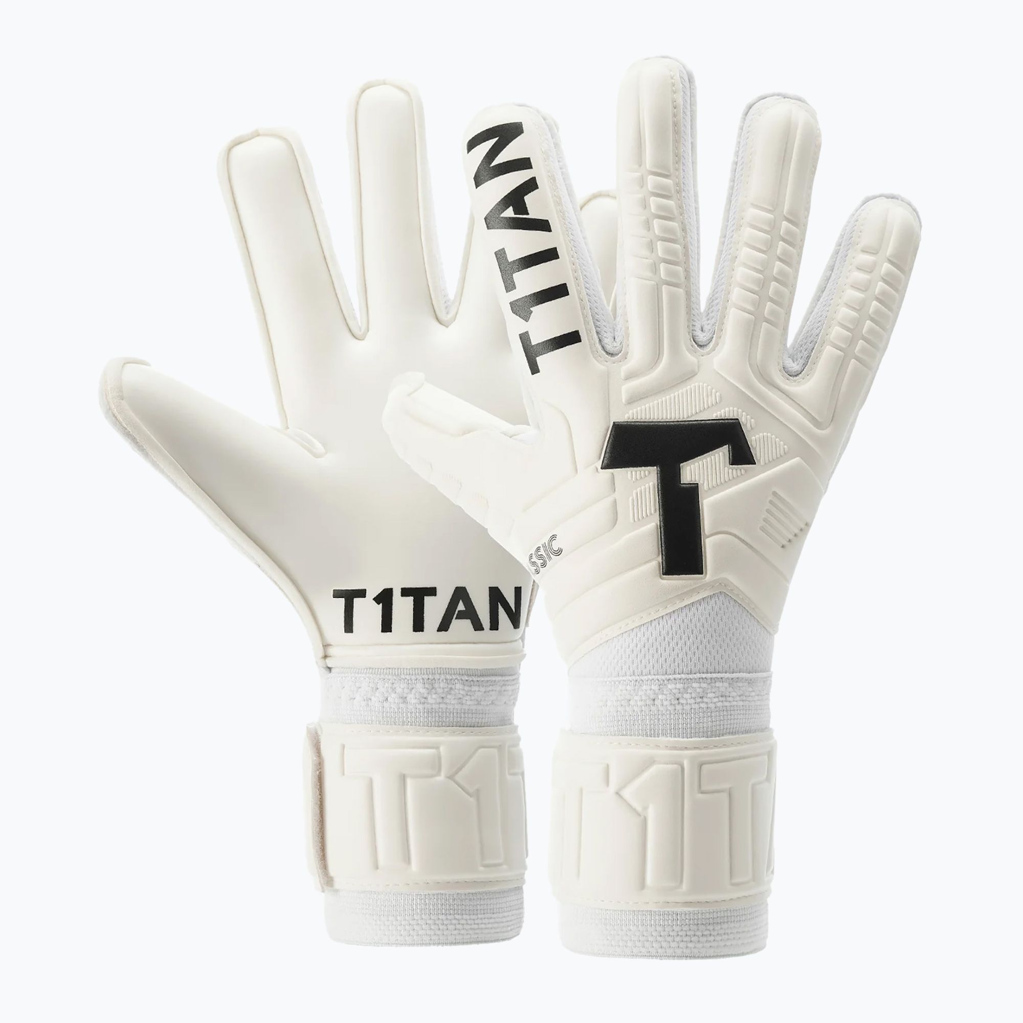 Rękawice bramkarskie T1TAN Classic 1.0 White-Out FP white 