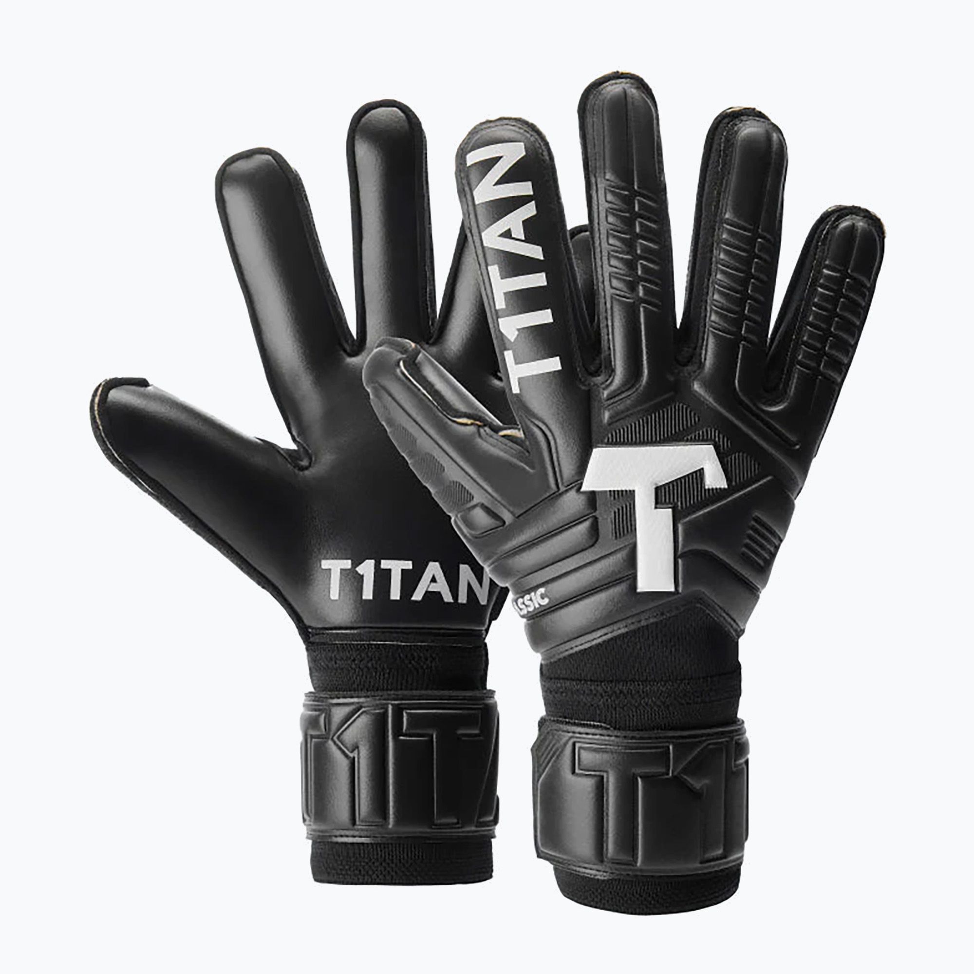 Rękawice bramkarskie T1TAN Classic 1.0 Black-Out FP black 