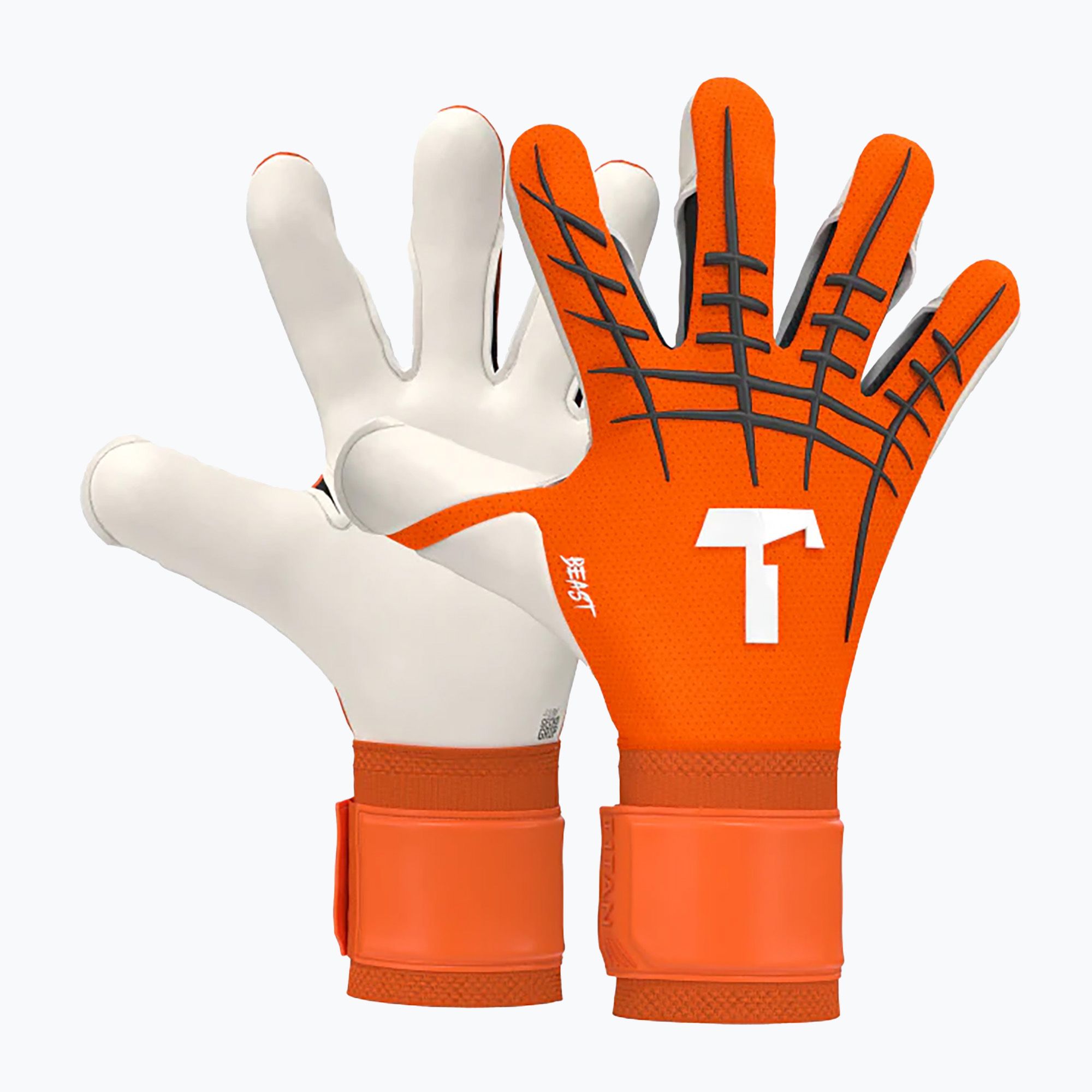 Rękawice bramkarskie T1TAN Shocking Beast 3.0 orange/white 