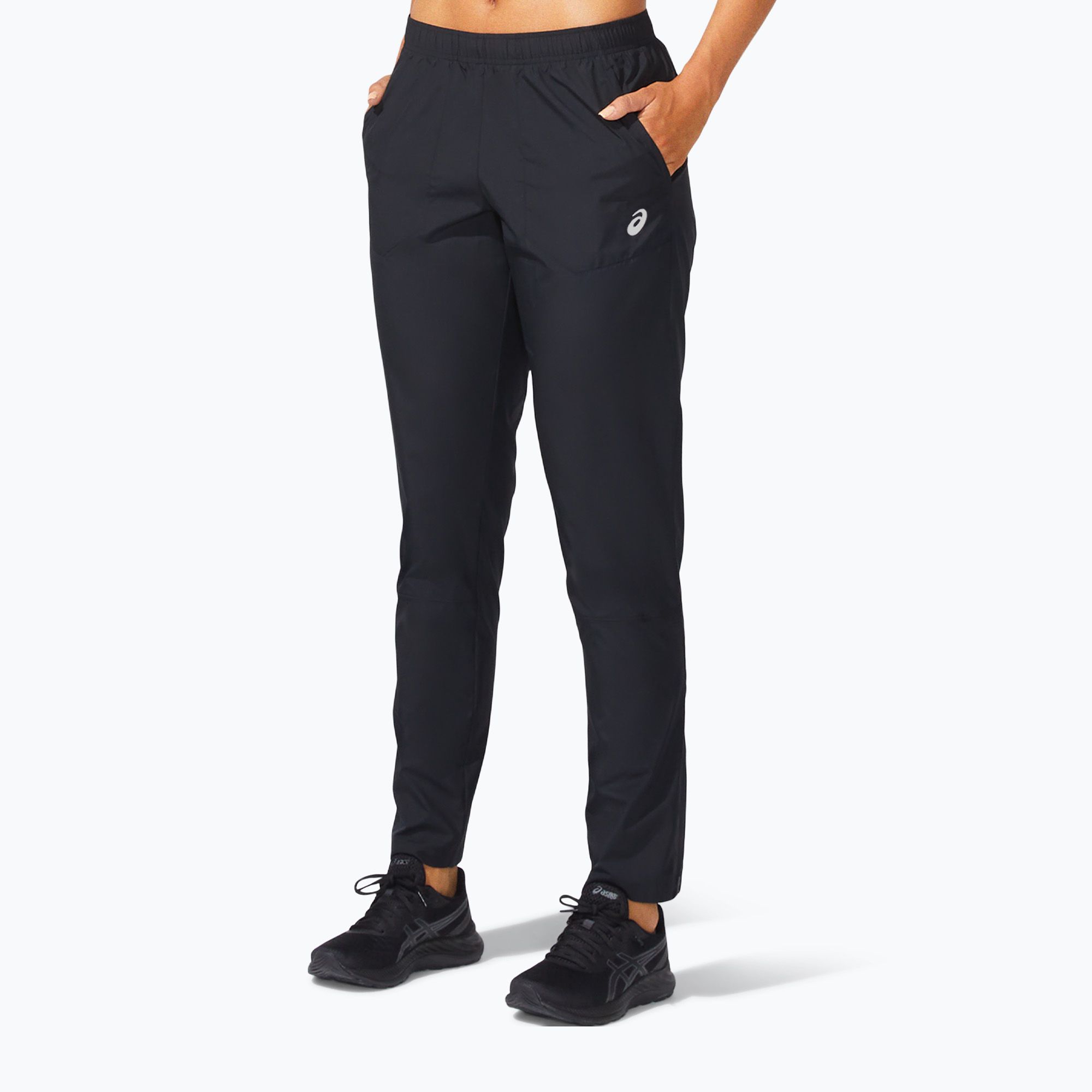 Spodnie do biegania damskie ASICS Core Woven Pant performance black 
