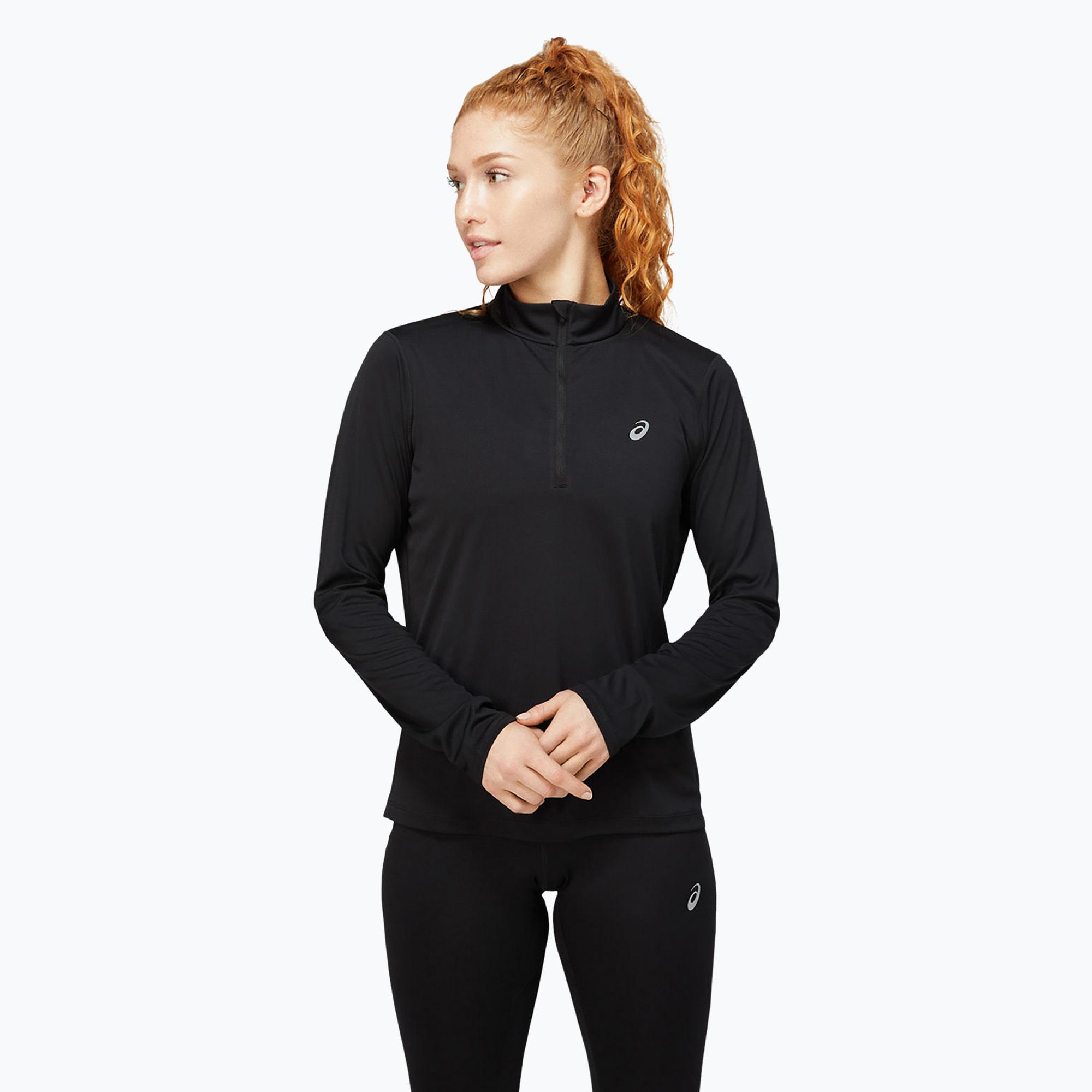 Longsleeve do biegania damski ASICS Core 1/2 Zip Top performance black 