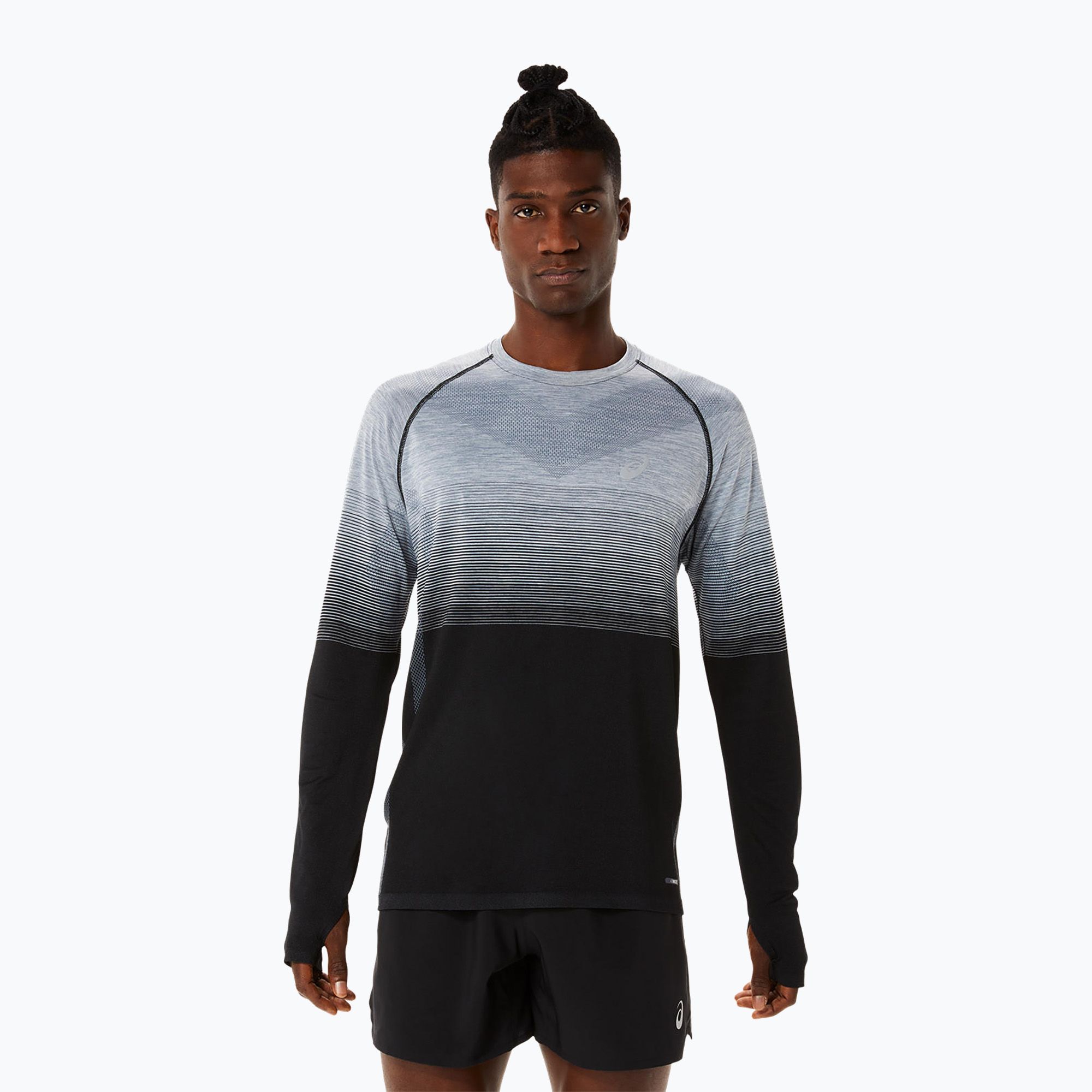 Longsleeve do biegania męski ASICS Seamless performance black/carrier grey 