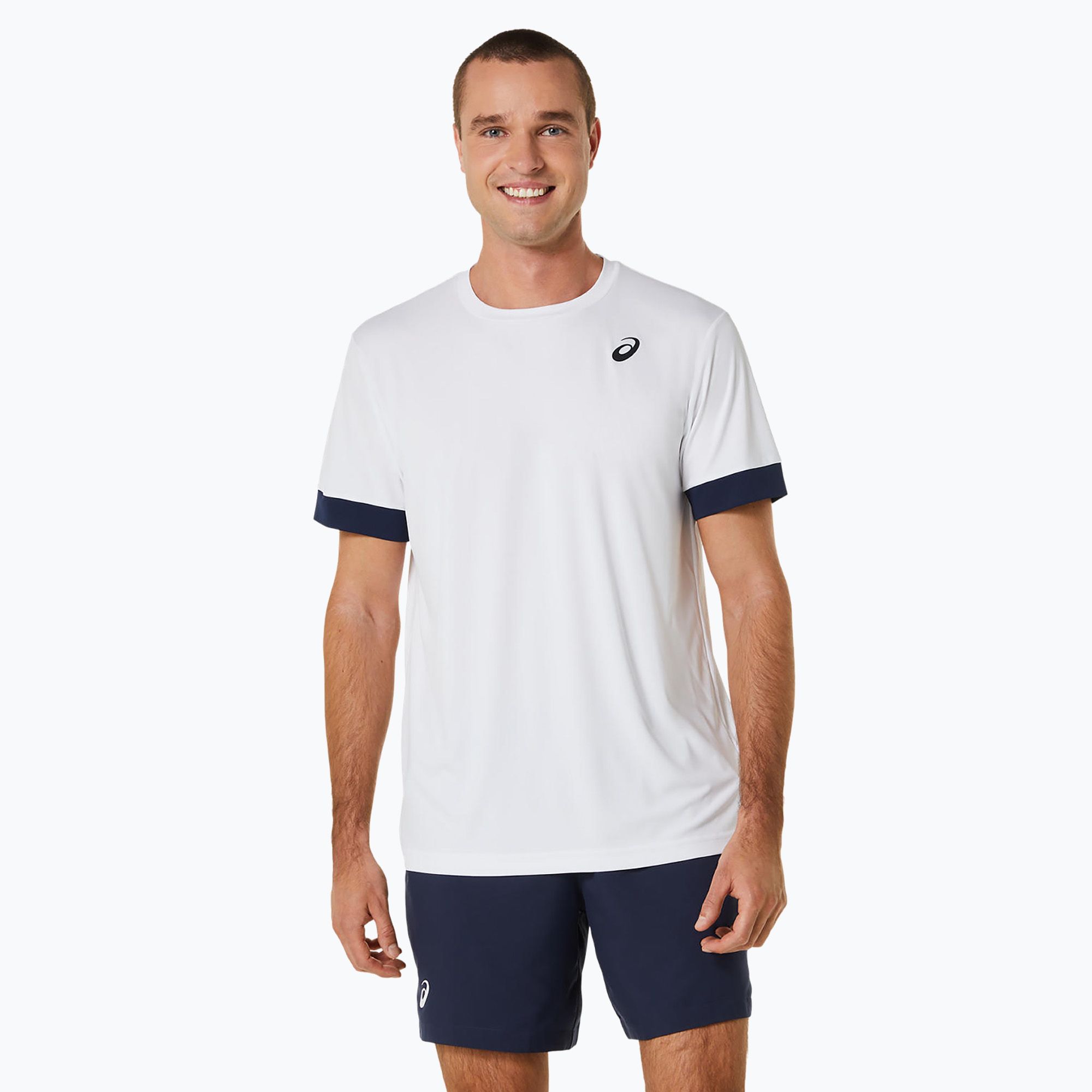 Koszulka tenisowa męska ASICS Court SS Top brilliant white/midnight 