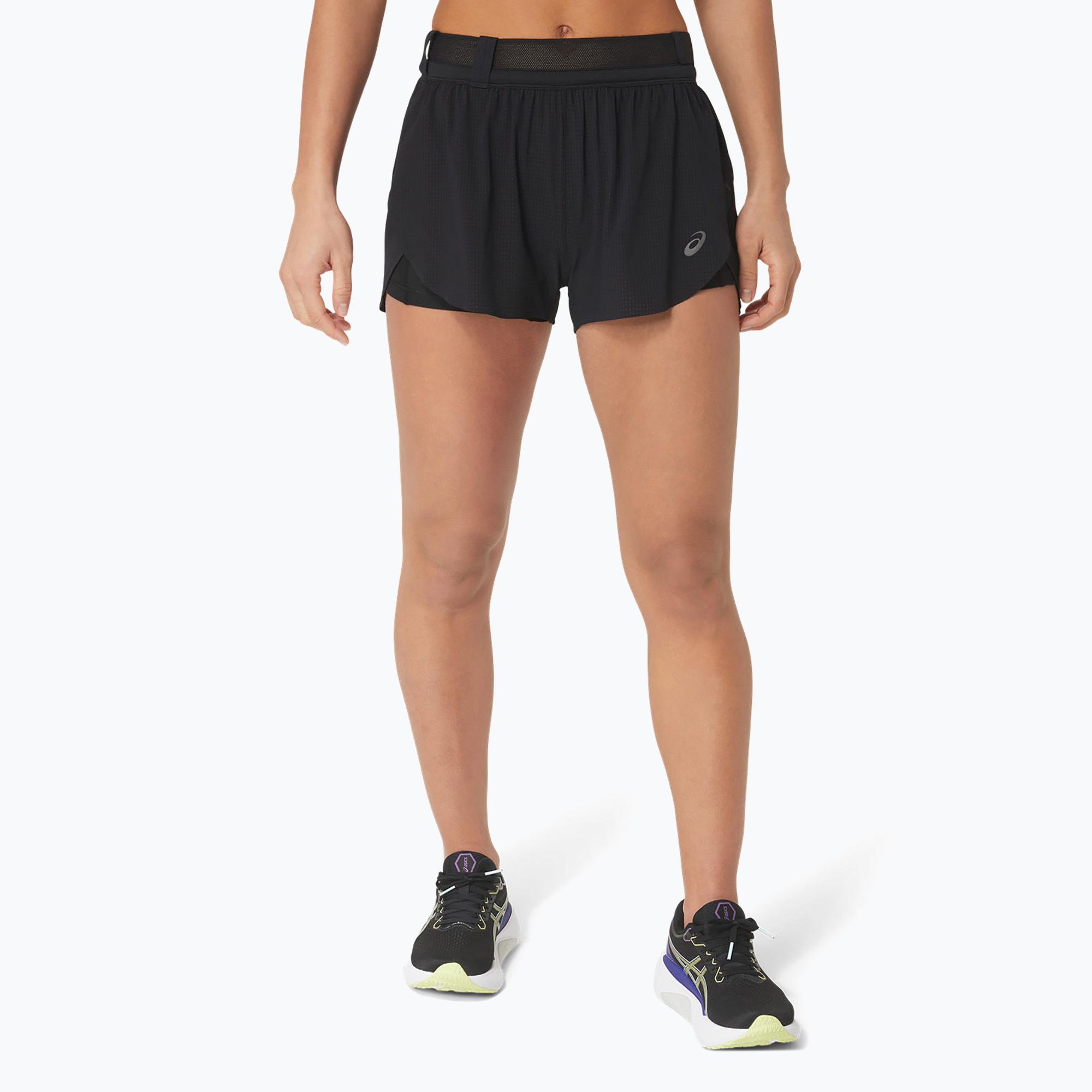 Spodenki do biegania damskie ASICS Metarun Split performance black 