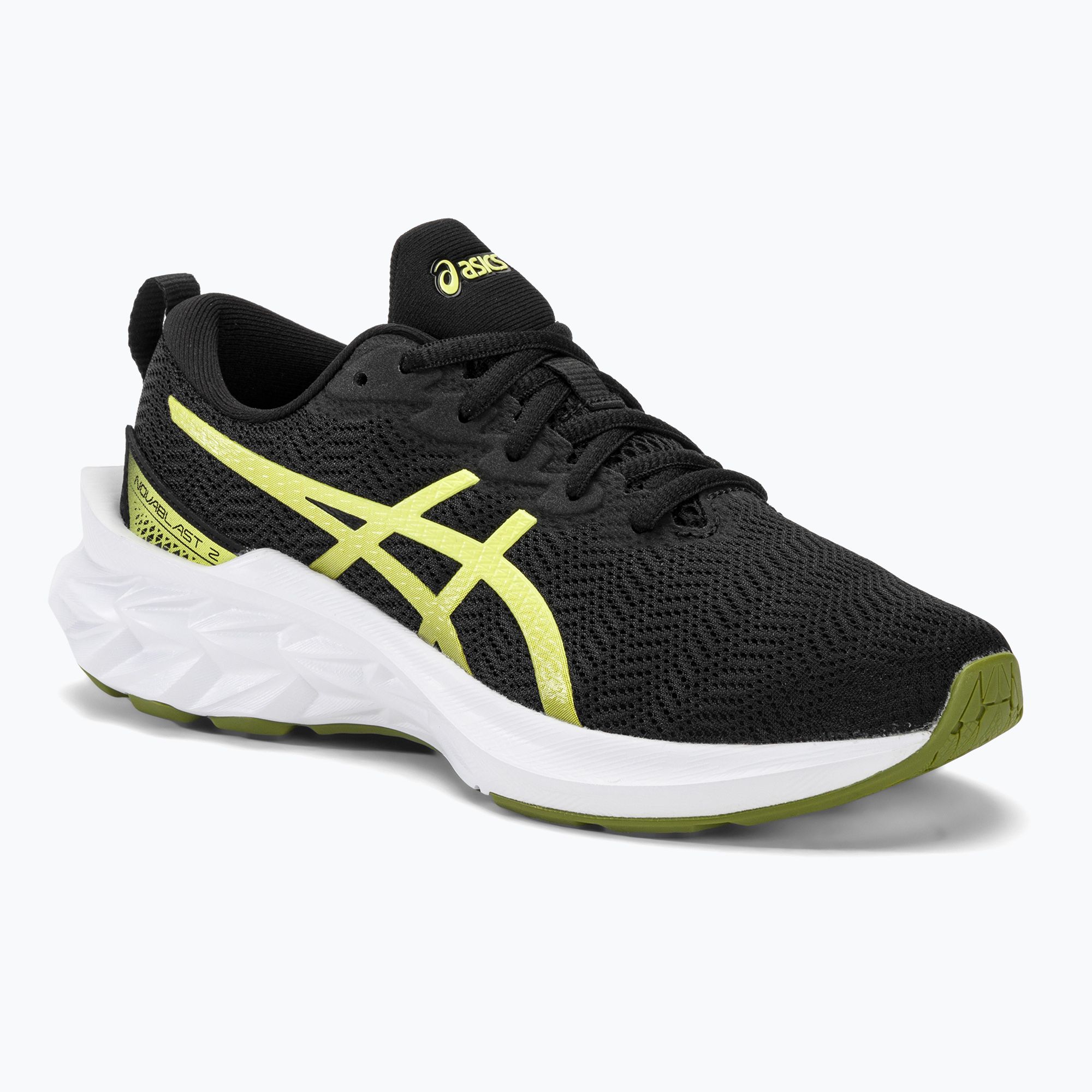 Buty do biegania dziecięce ASICS Novablast 2 GS black/glow yellow 