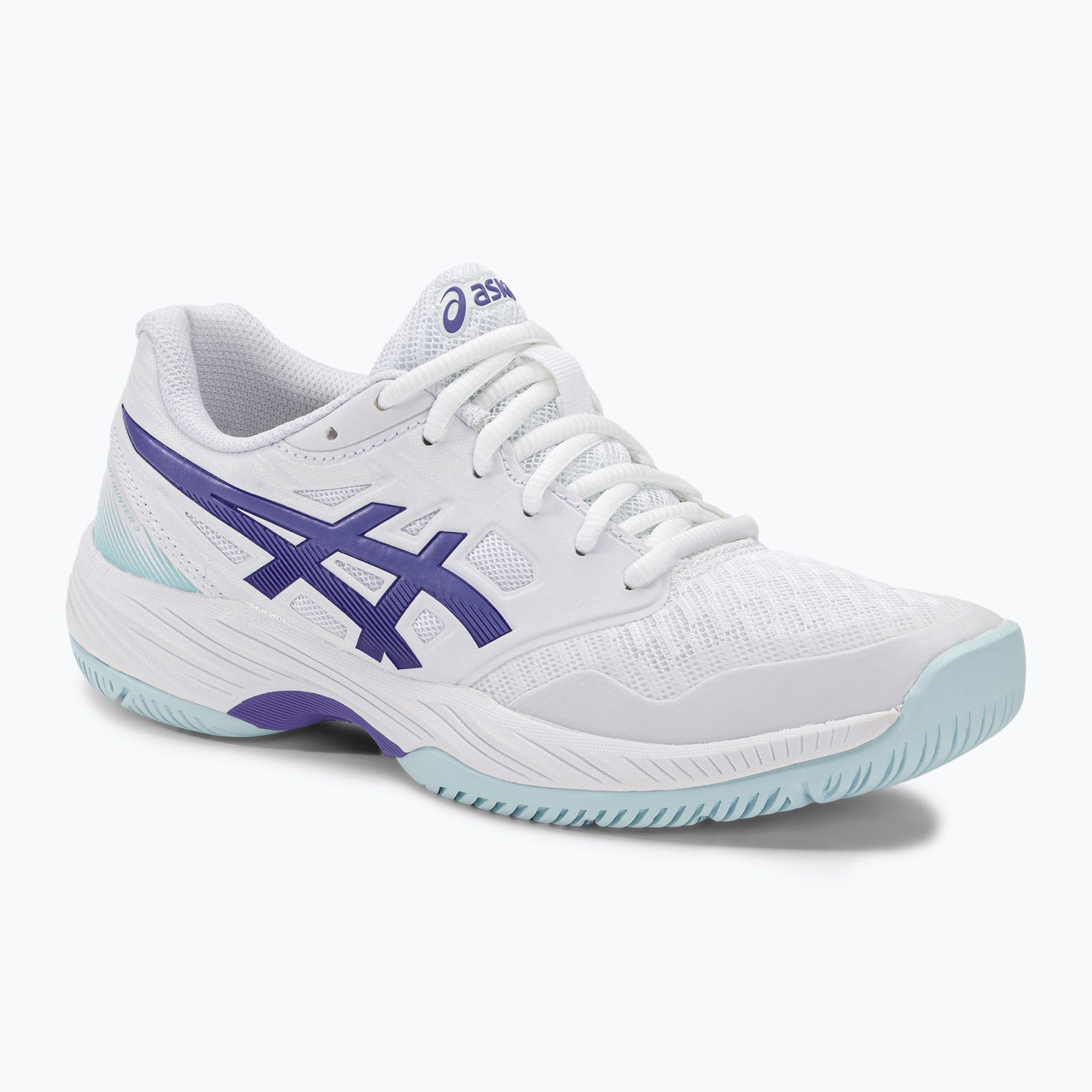 Buty do squasha damskie ASICS Gel-Court Hunter 3 W white/blue violet 