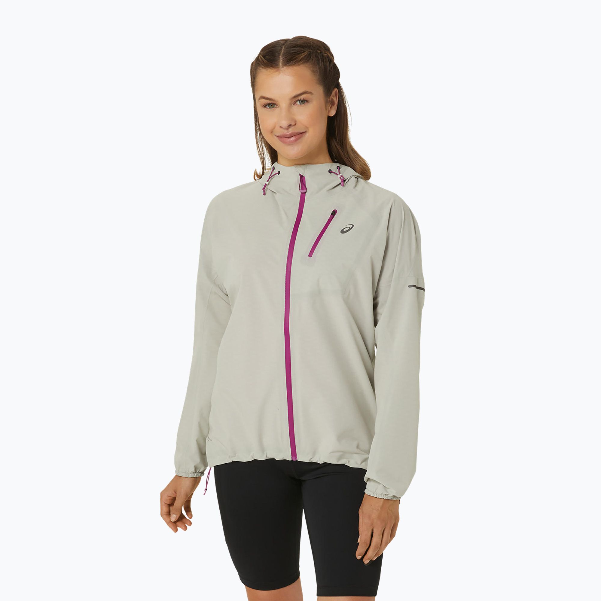 Kurtka do biegania damska ASICS Fujitrail Waterproof birch 