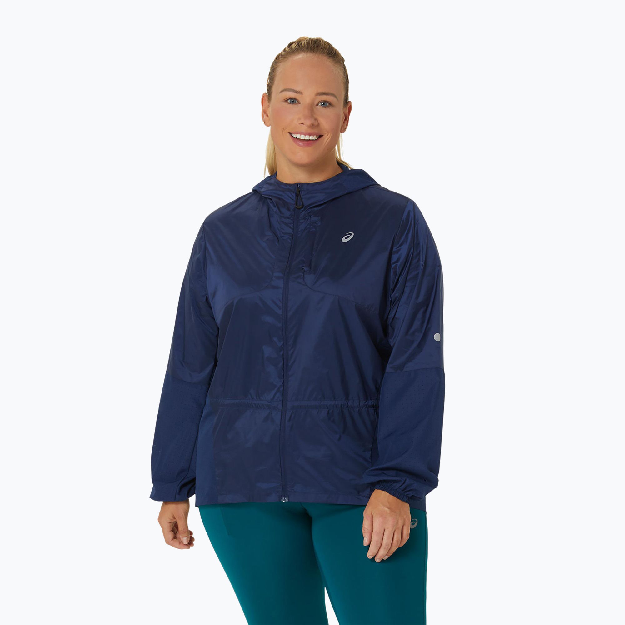 Kurtka do biegania damska ASICS Nagino Run Packable blue expanse 