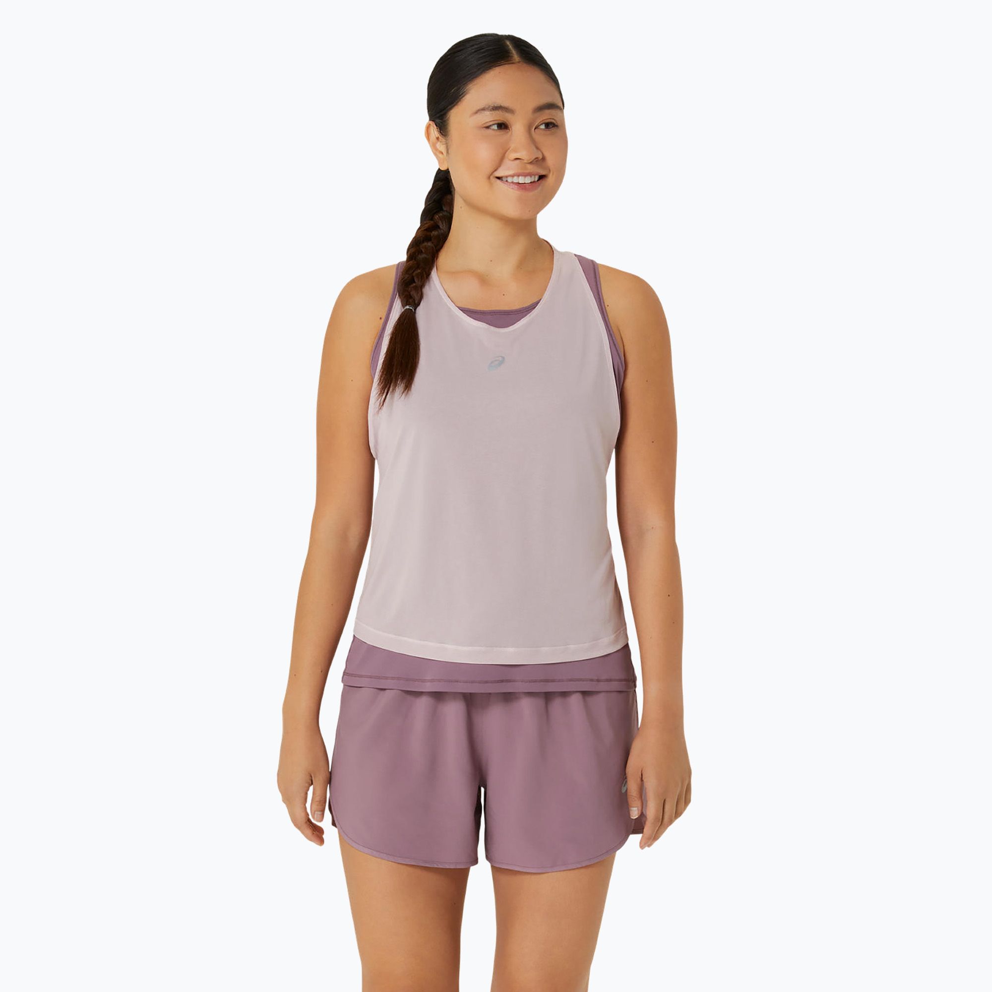 Koszulka do biegania damska ASICS Nagino Run Tank watershed rose/dusty mauve 