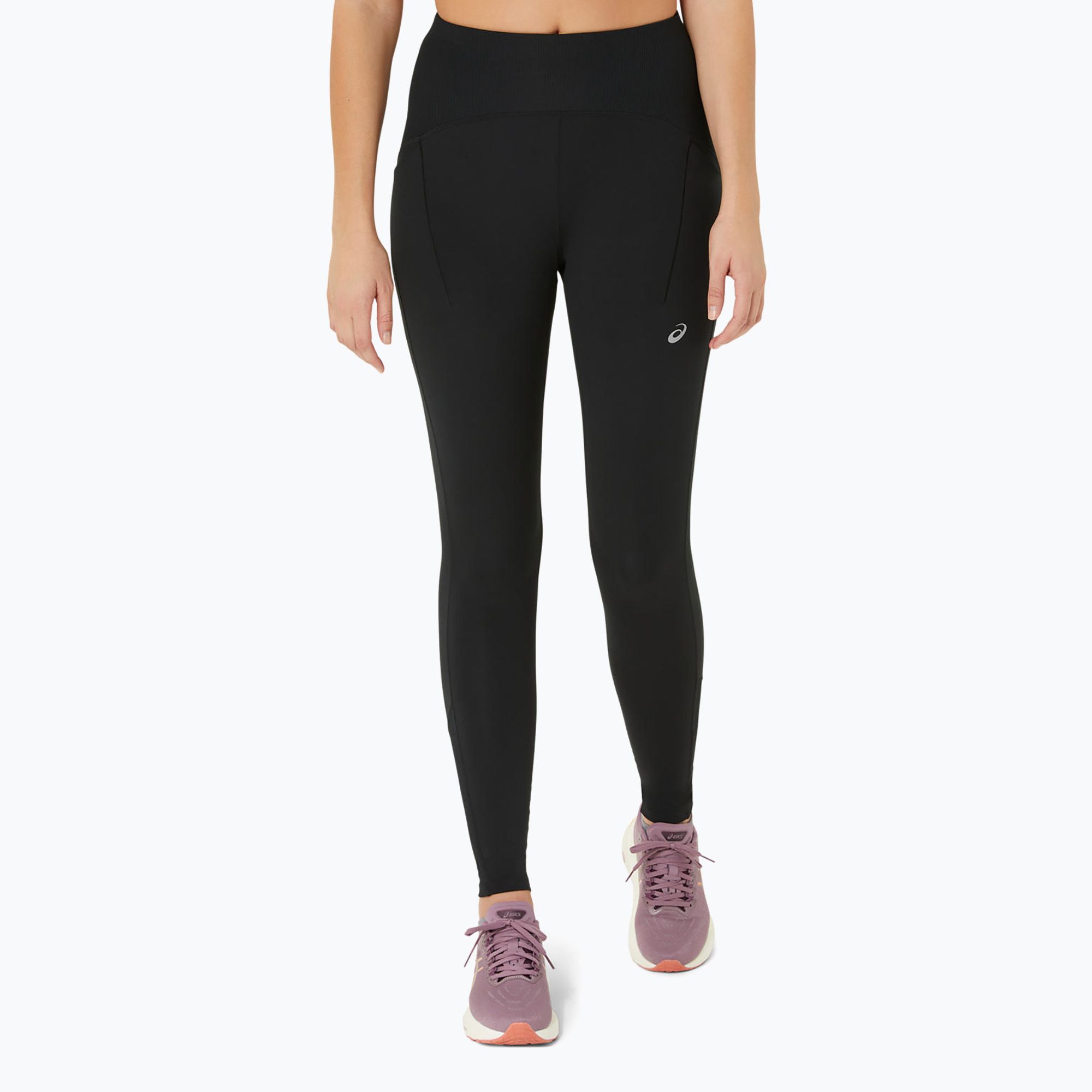 Legginsy do biegania damskie ASICS Road Winter High Waist performance black 