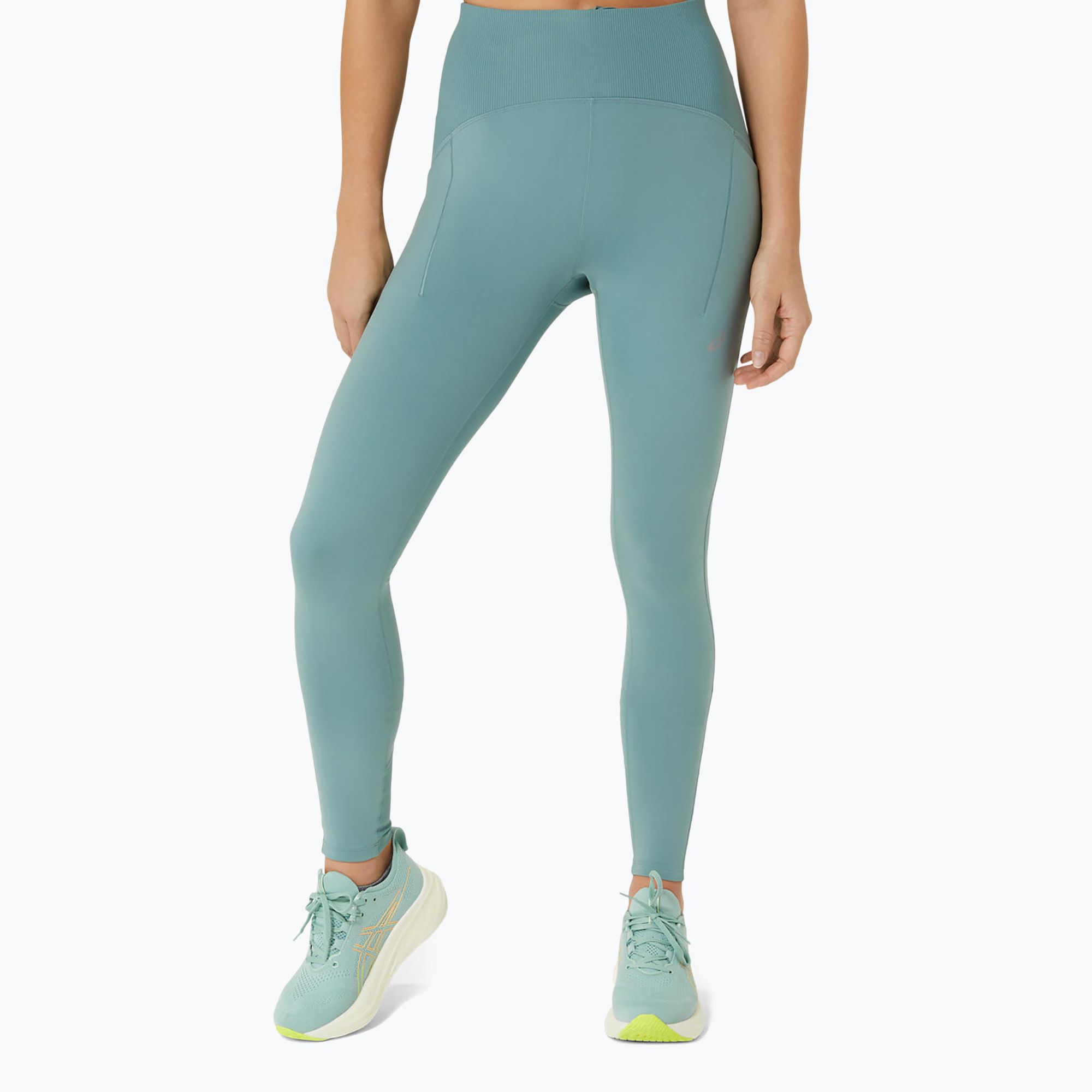 Legginsy do biegania damskie ASICS Road Winter High Waist celadon 