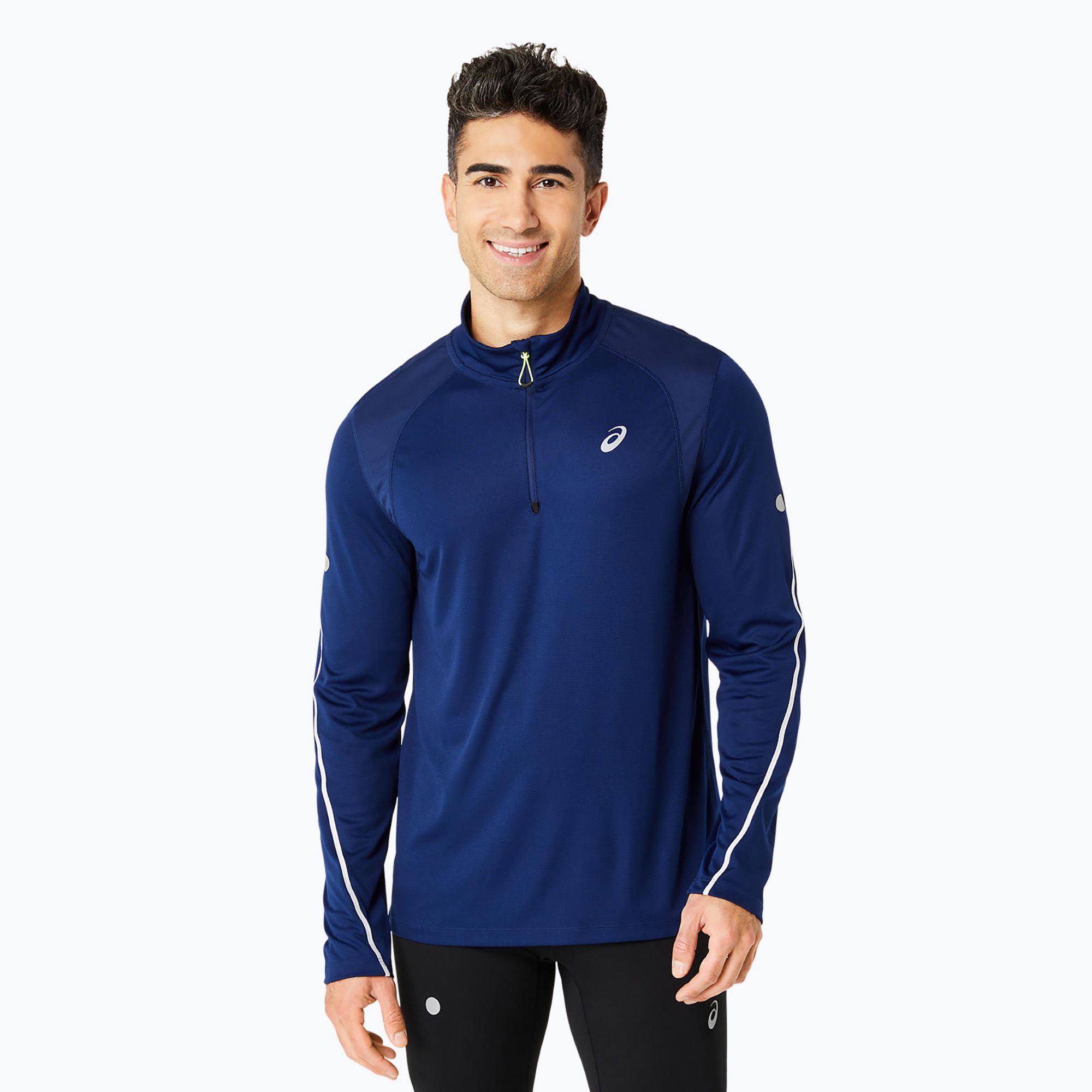 Lonsleeve do biegania męski ASICS Road Lite-Show 1/2 Zip blue expense 