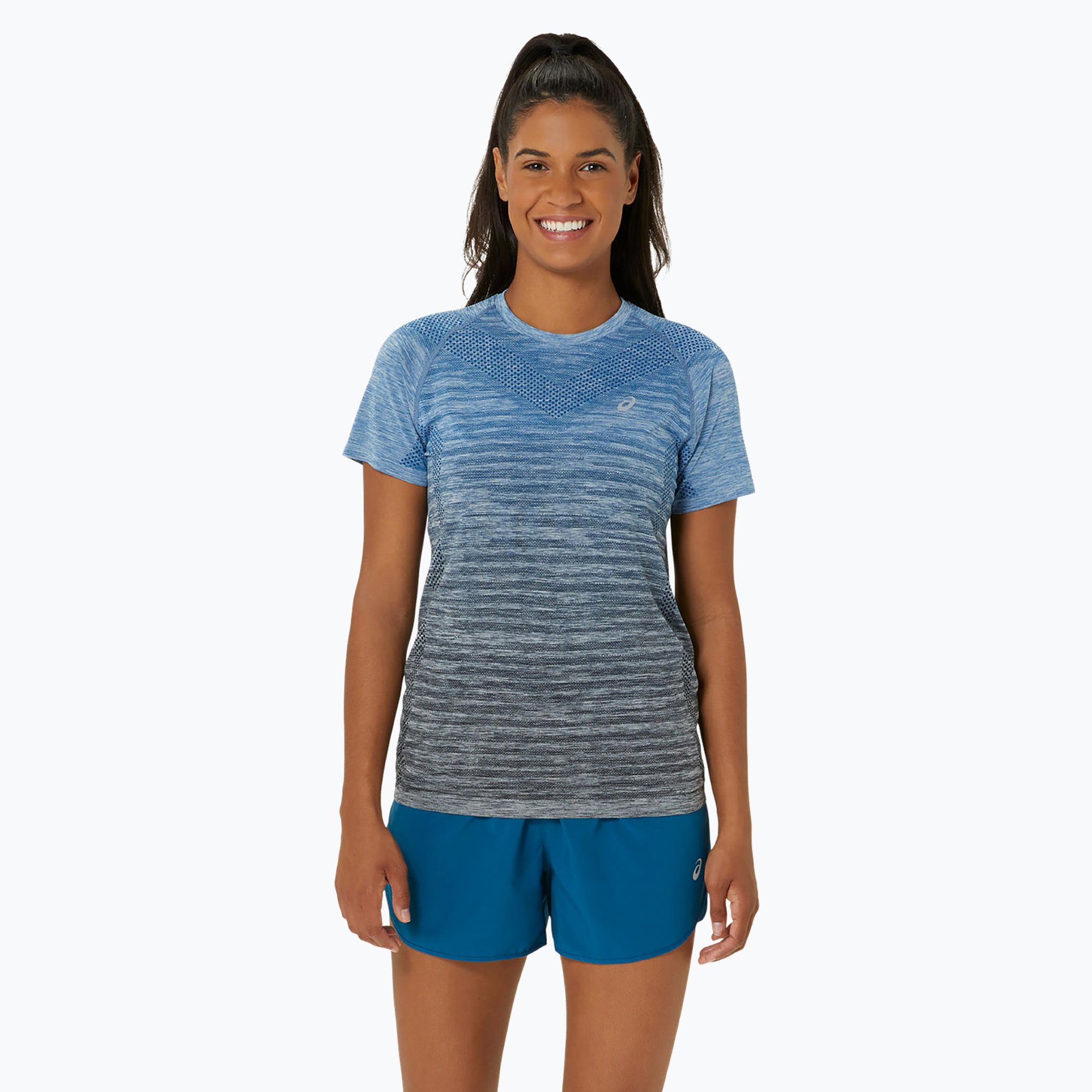 Koszulka do biegania damska ASICS Seamless rich navy/performance black 