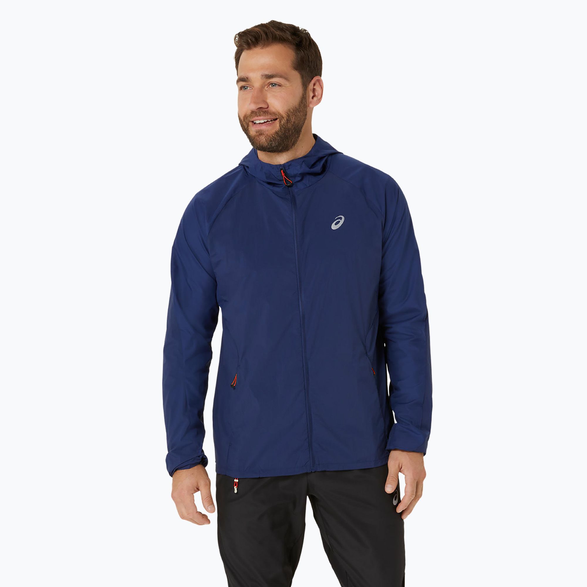 Kurtka do biegania męska ASICS Road Packable blue expense 