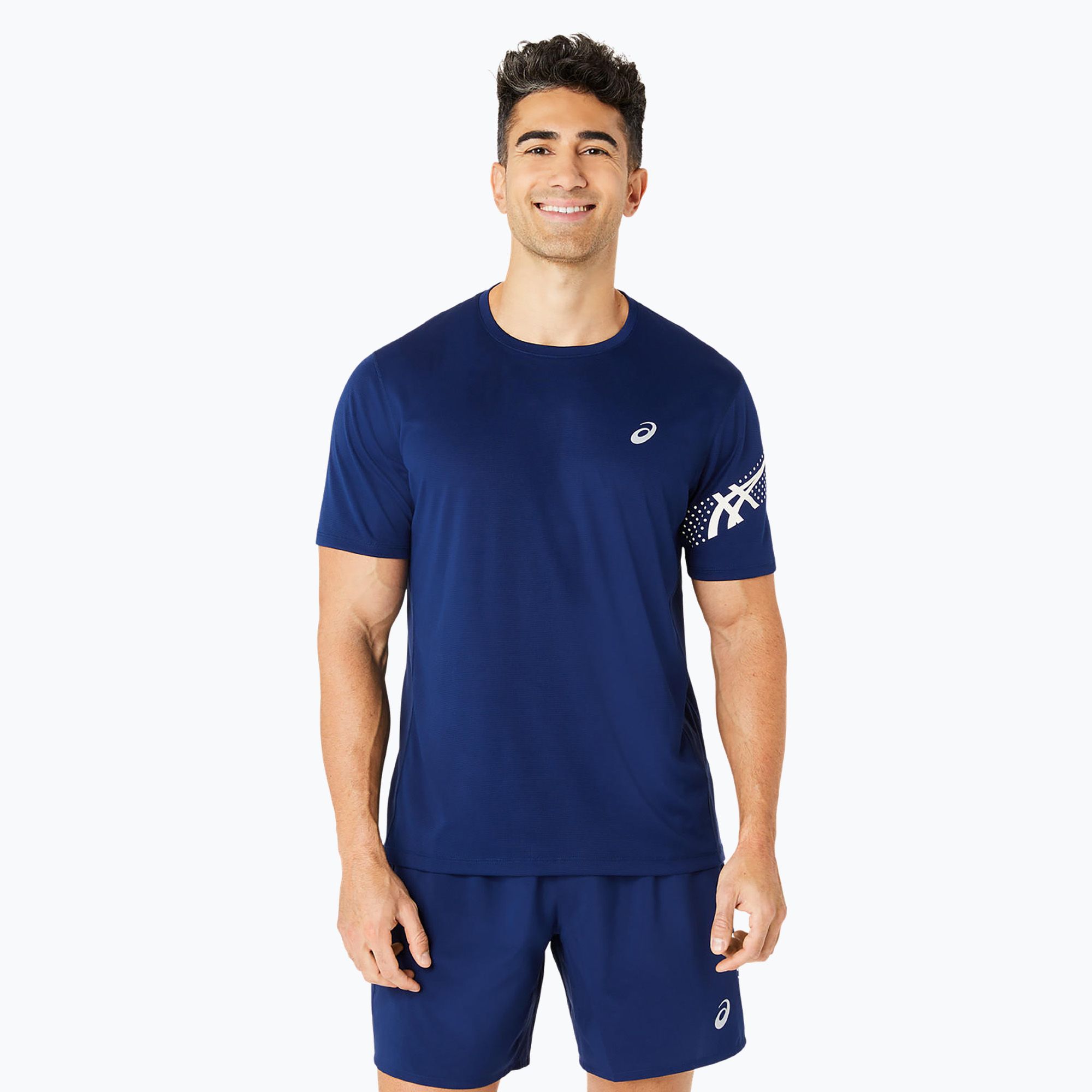 Koszulka do biegania męska ASICS Icon Top blue expanse/brich 