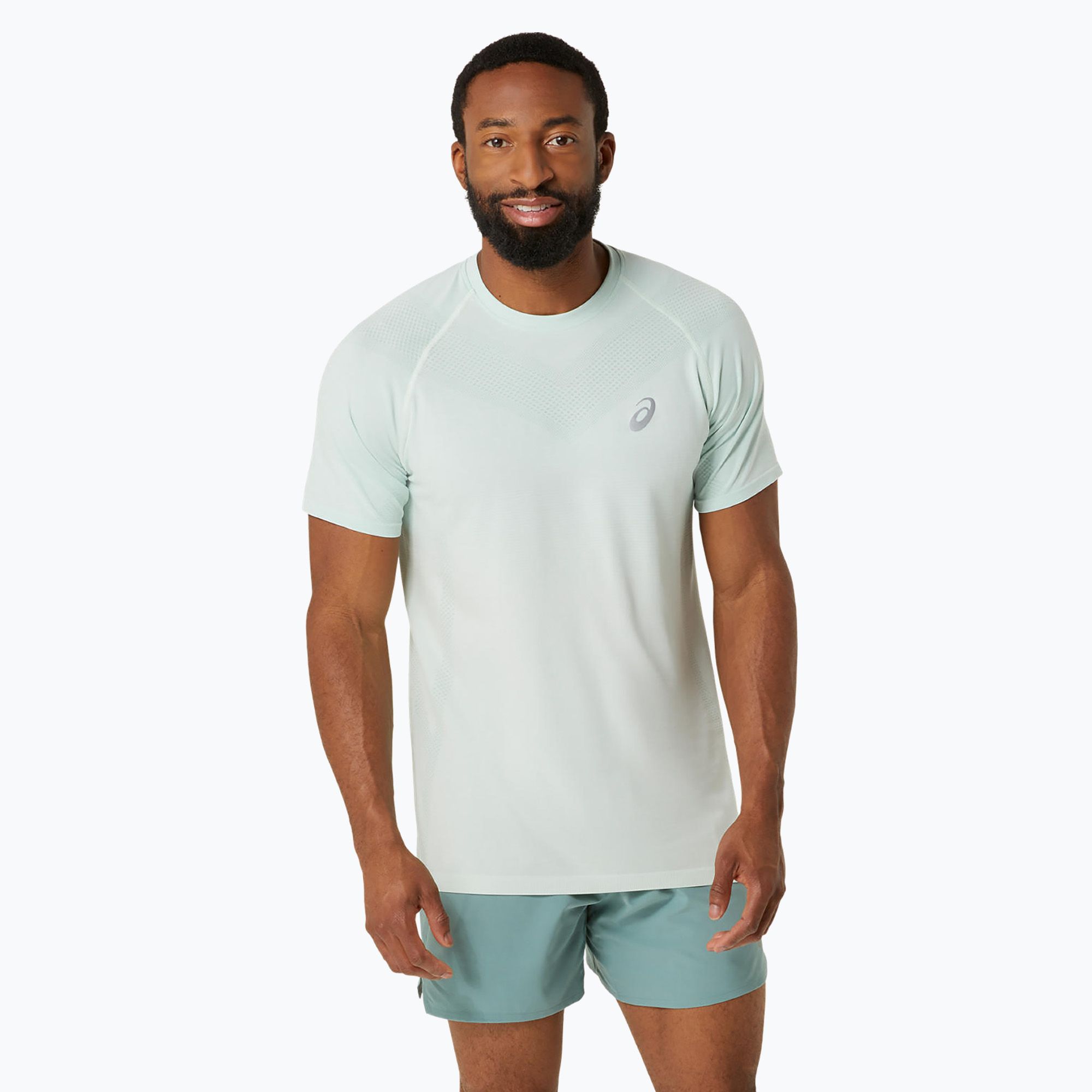 Koszulka do biegania męska ASICS Seamless light celadon/birch 