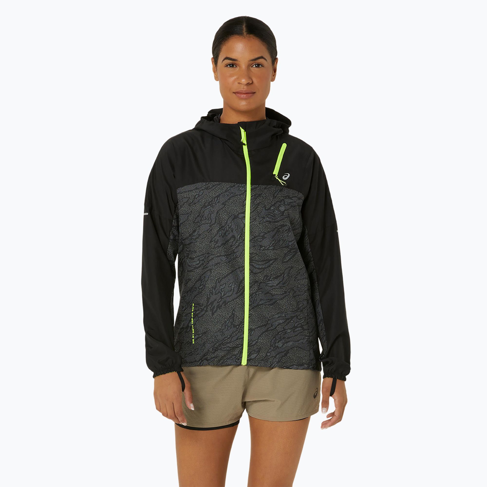 Kurtka do biegania damska ASICS Fujitrail Packable performance black 