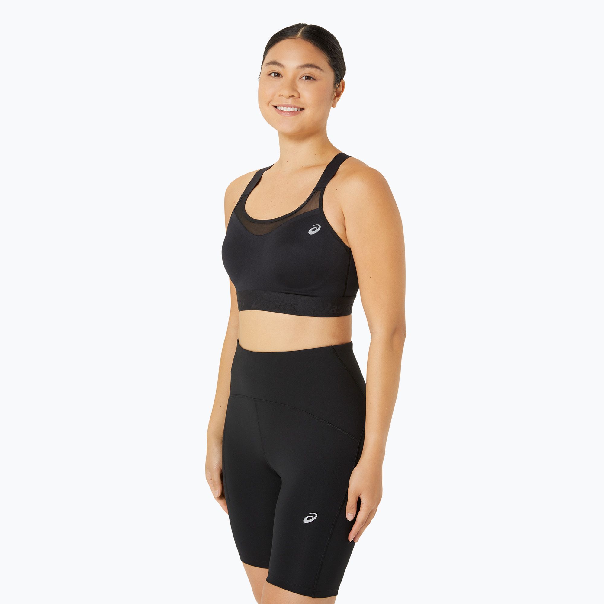 Biustonosz treningowy ASICS Road Combination performance black 