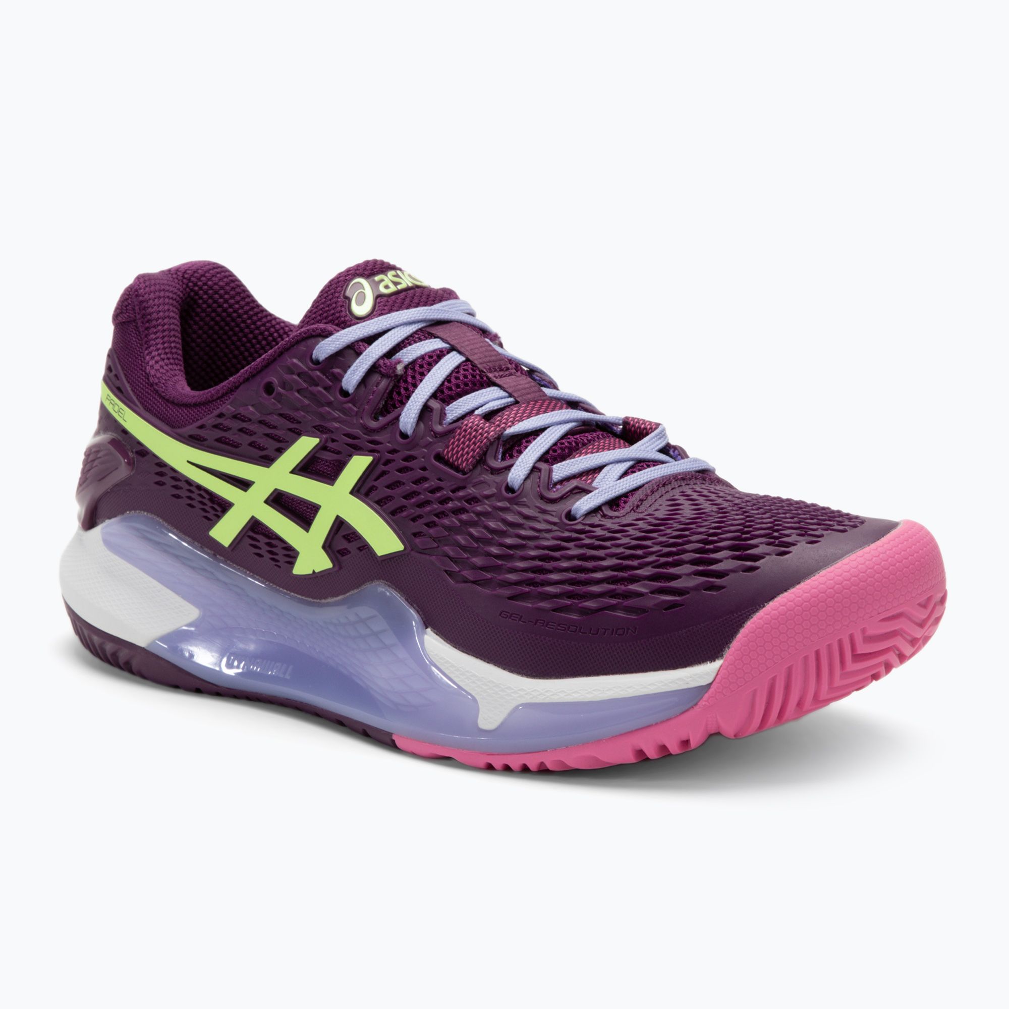 Buty do padla damskie ASICS Gel-Resolution 9 Padel W deep mauve/lime green 
