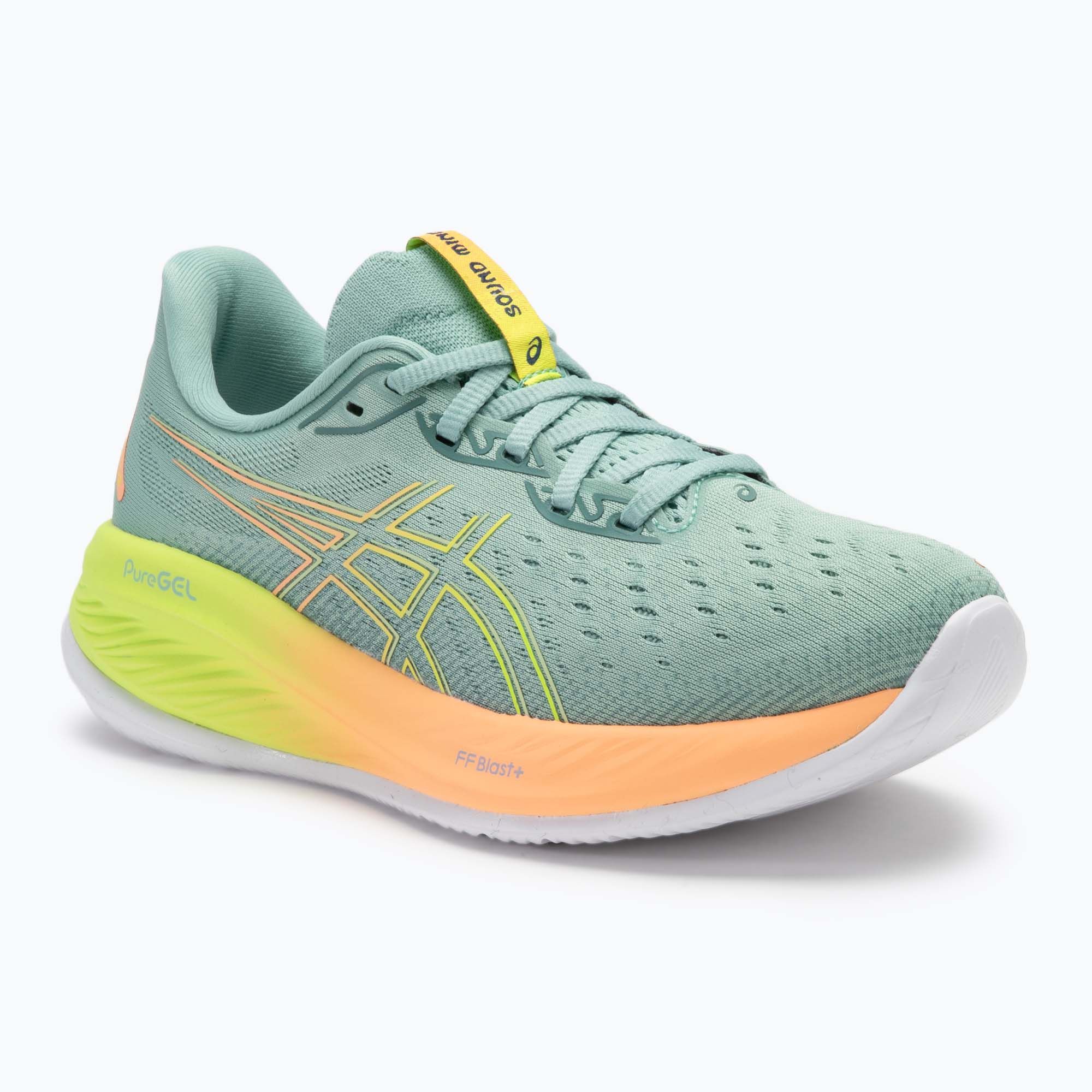 Buty do biegania damskie ASICS Gel-Cumulus 26 Paris light celadon/safety yellow 