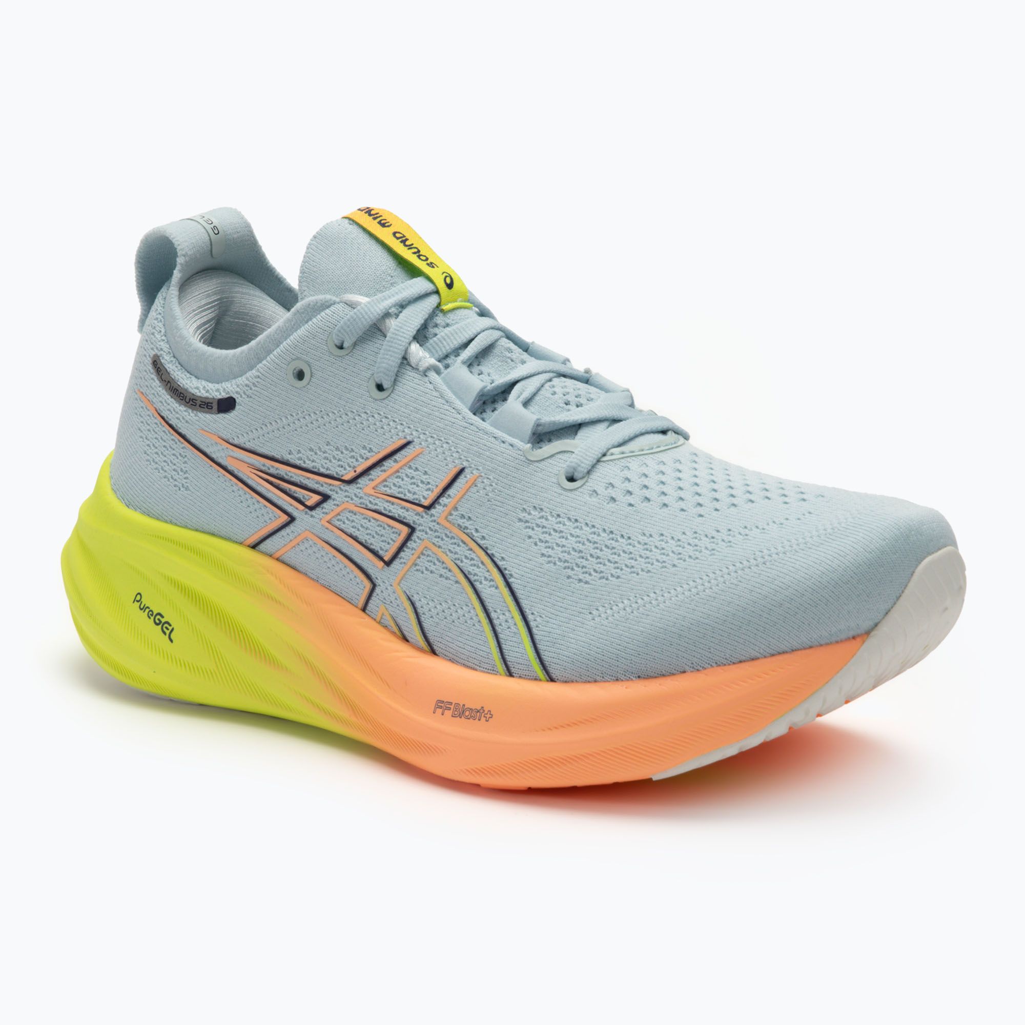 Buty do biegania męskie ASICS Gel-Nimbus 26 Paris cool grey/safety yellow 
