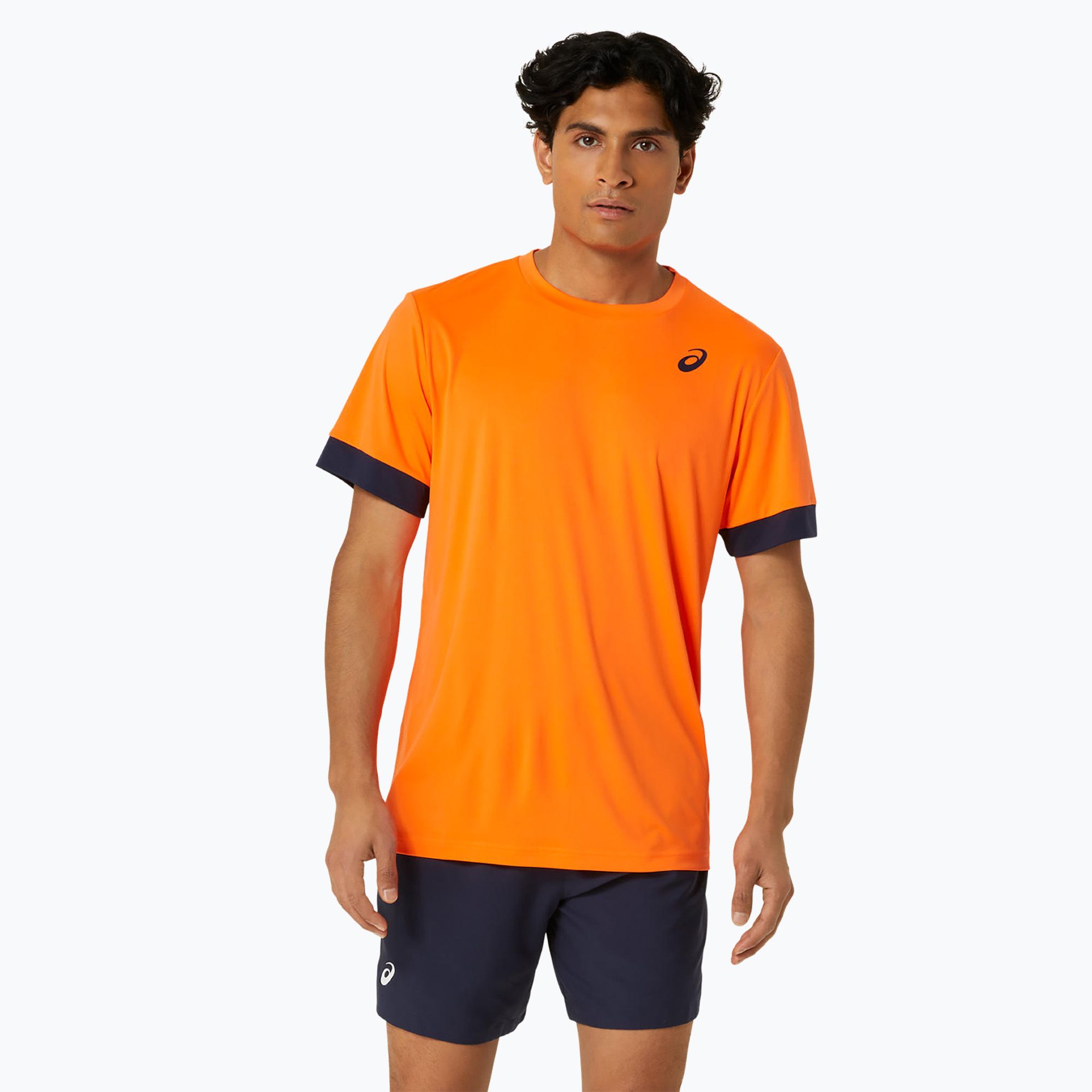 Koszulka tenisowa męska ASICS Court SS Top shocking orange/midnight 