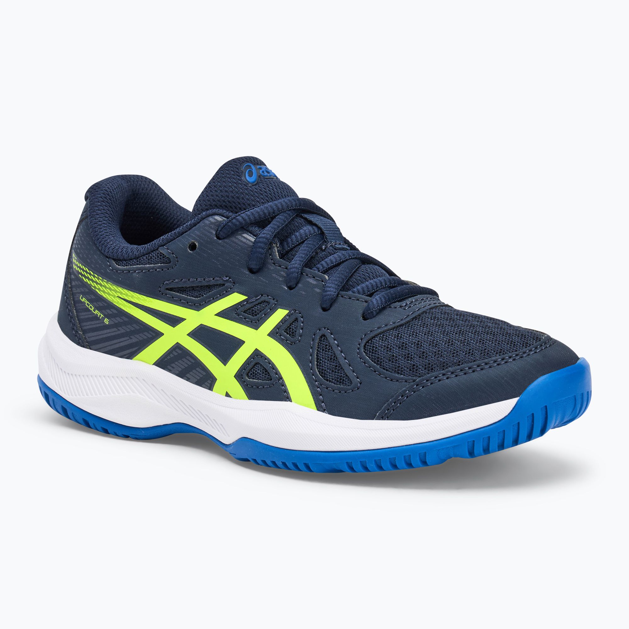 Buty dziecięce ASICS Upcourt 6 GS midnight/safety yellow 