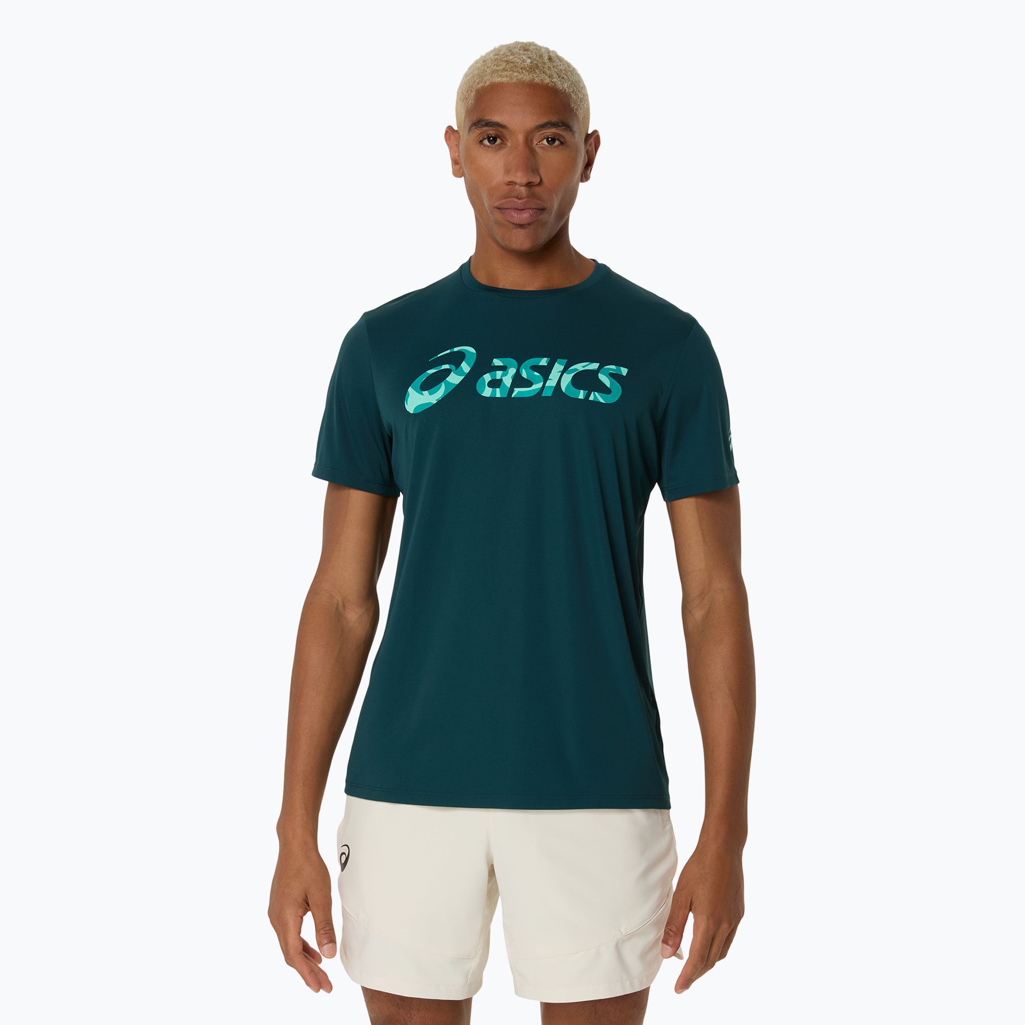 Koszulka tenisowa męska ASICS Match Seasonal Graphic Tee saxon green 