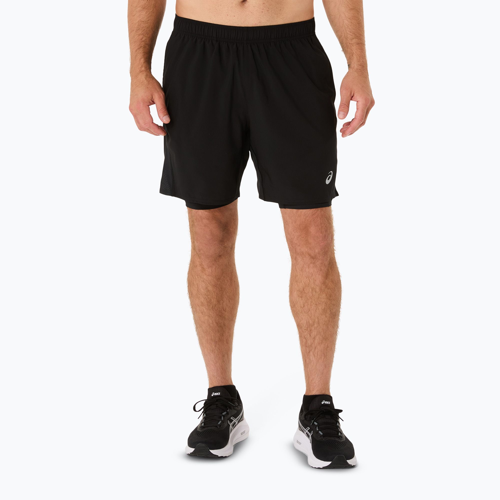 Spodenki do biegania męskie ASICS Core 2N1 7IN performance black/performance black 