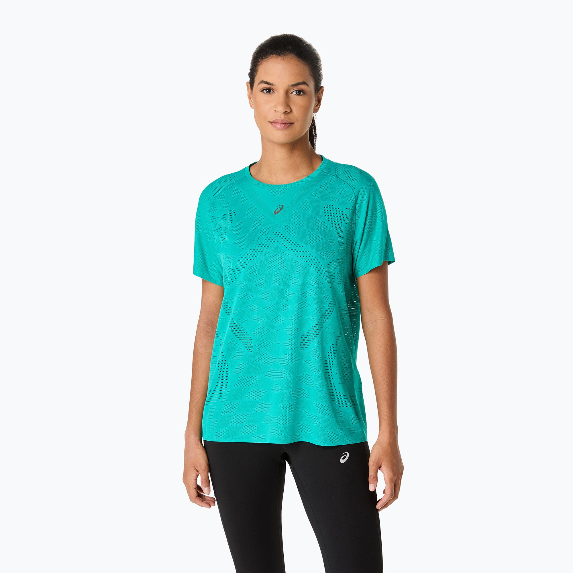 Koszulka do biegania damska ASICS Metarun SS Top wave teal 