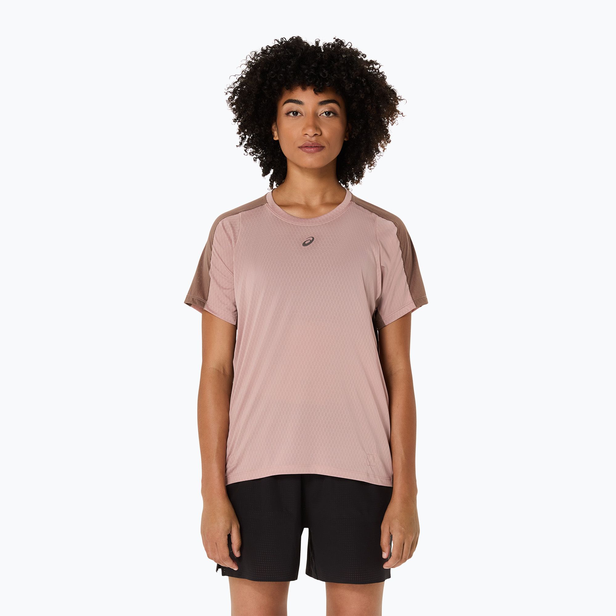 Koszulka do biegania damska ASICS Fujitrail Elite Top neutral pink/taupe grey 