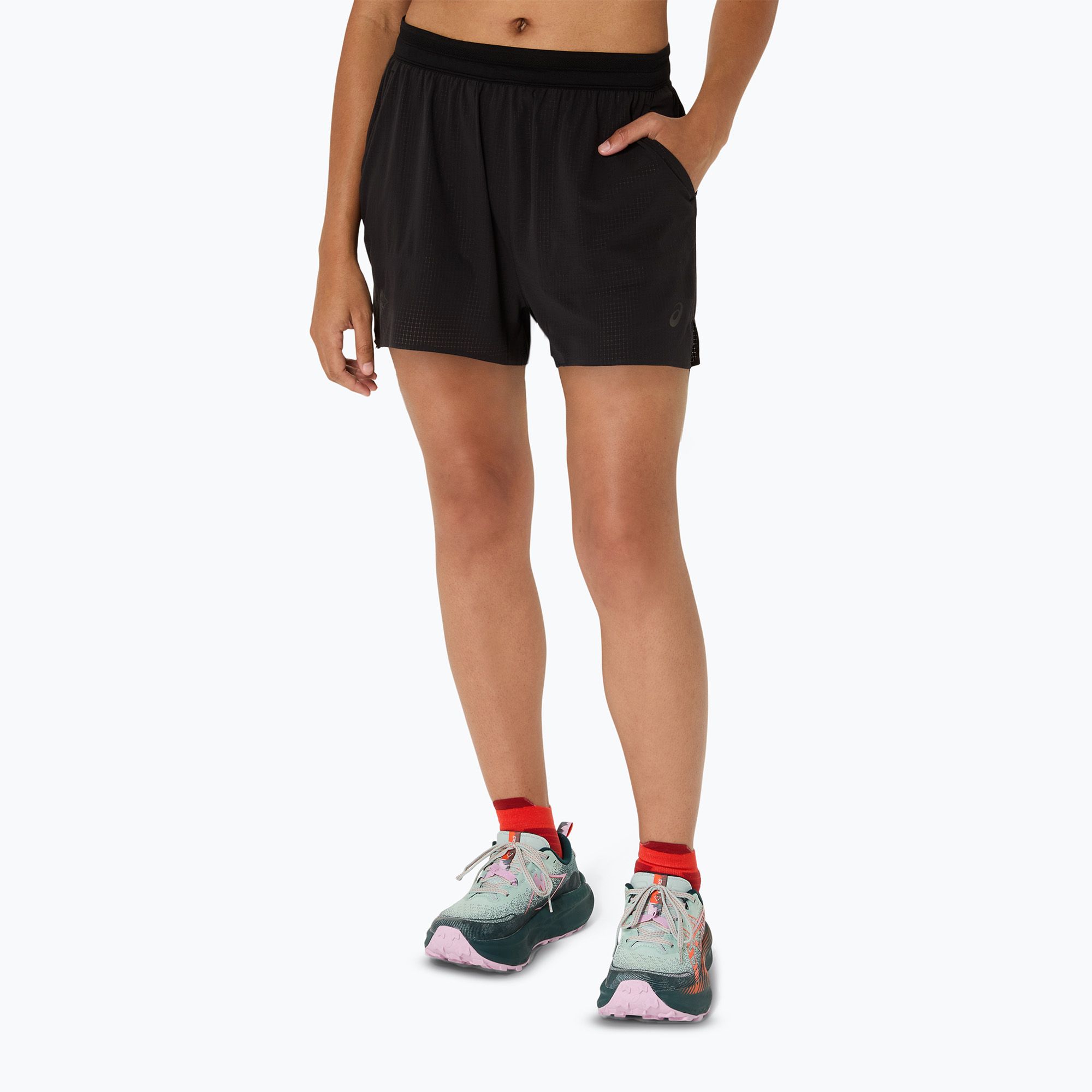 Spodenki do biegania damskie ASICS Fujitrail Elite performance black 