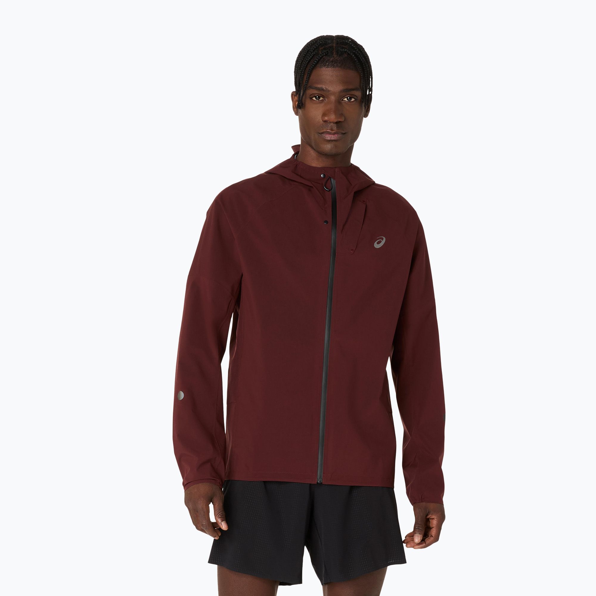 Kurtka do biegania męska ASICS Metarun Waterproof dark red planet 