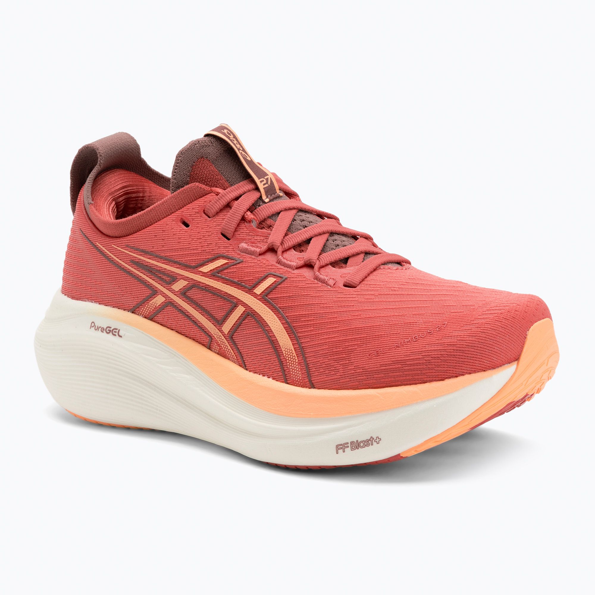 Buty do biegania damskie Asics Gel-Nimbus 27 dark pink clay/orange glow 