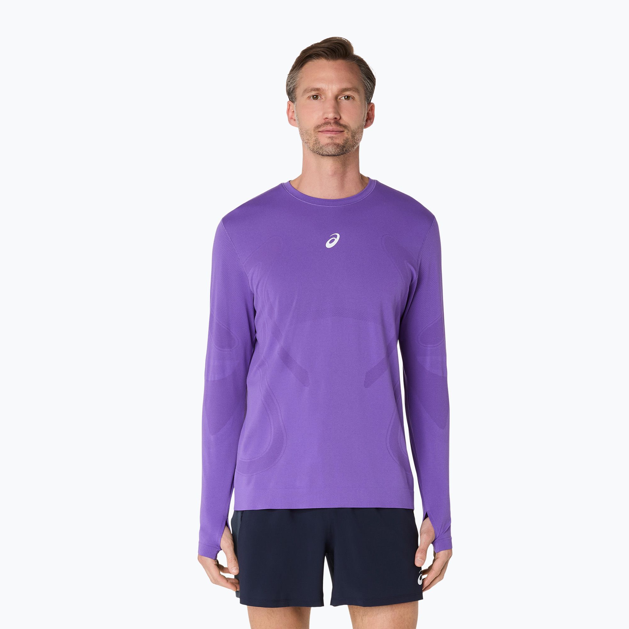 Longsleeve do biegania męski ASICS Road Seamless LS edo purple 