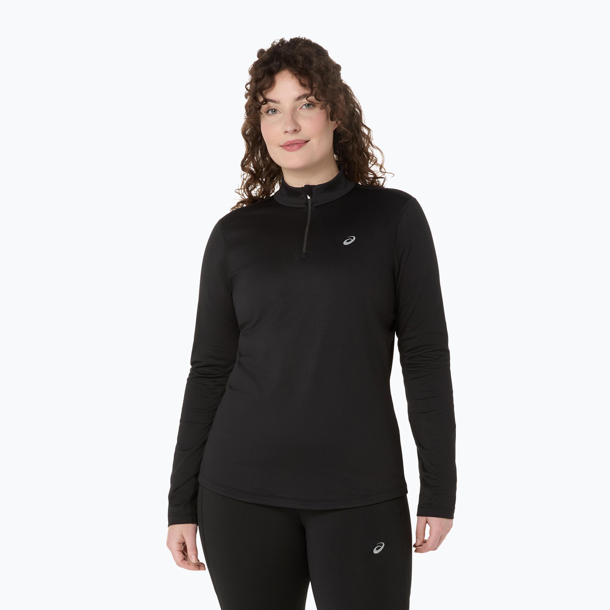 Longsleeve do biegania damski ASICS Core LS Half Zip Winter performance black 