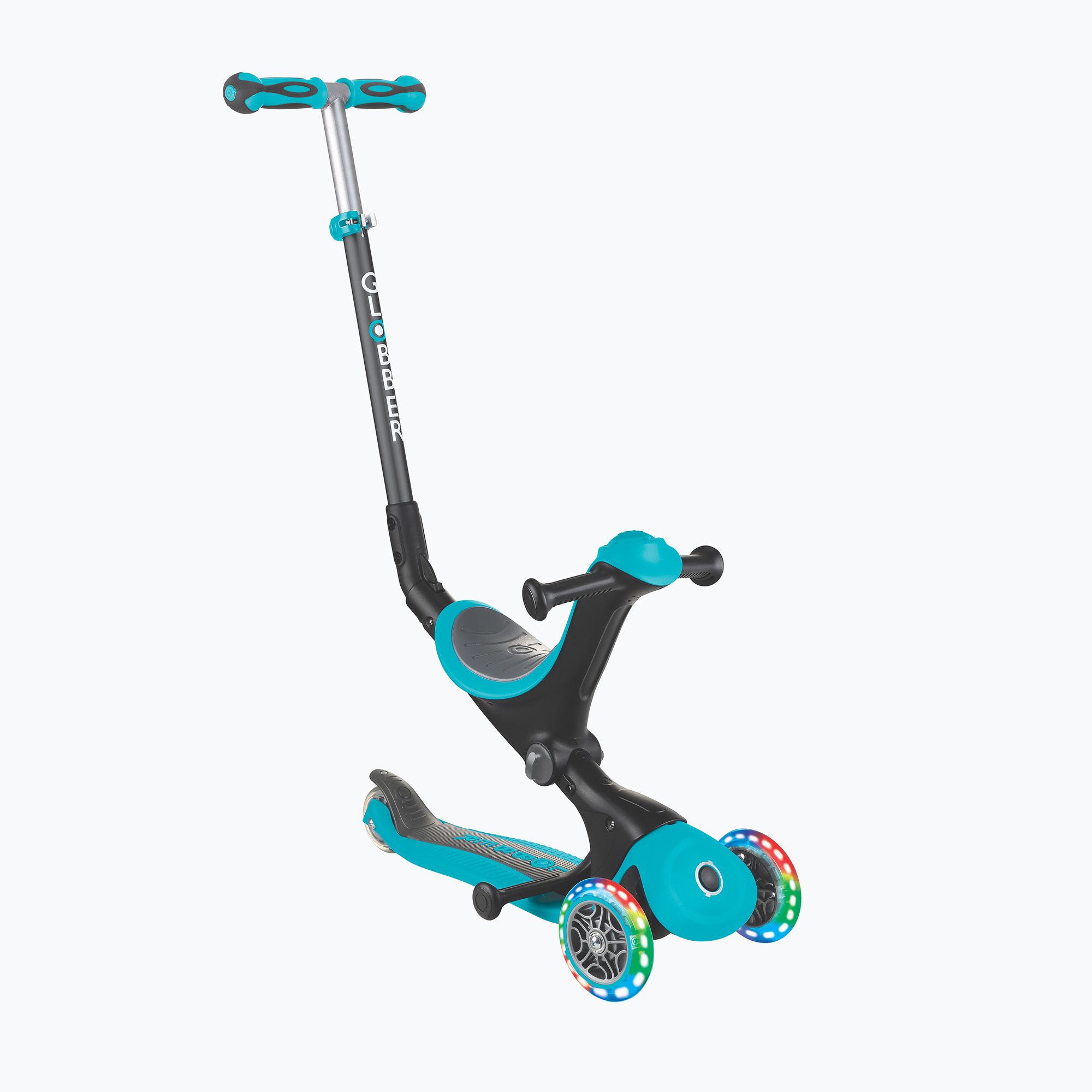 Hulajnoga trójkołowa dziecięca Globber Go.Up Deluxe Lights teal 