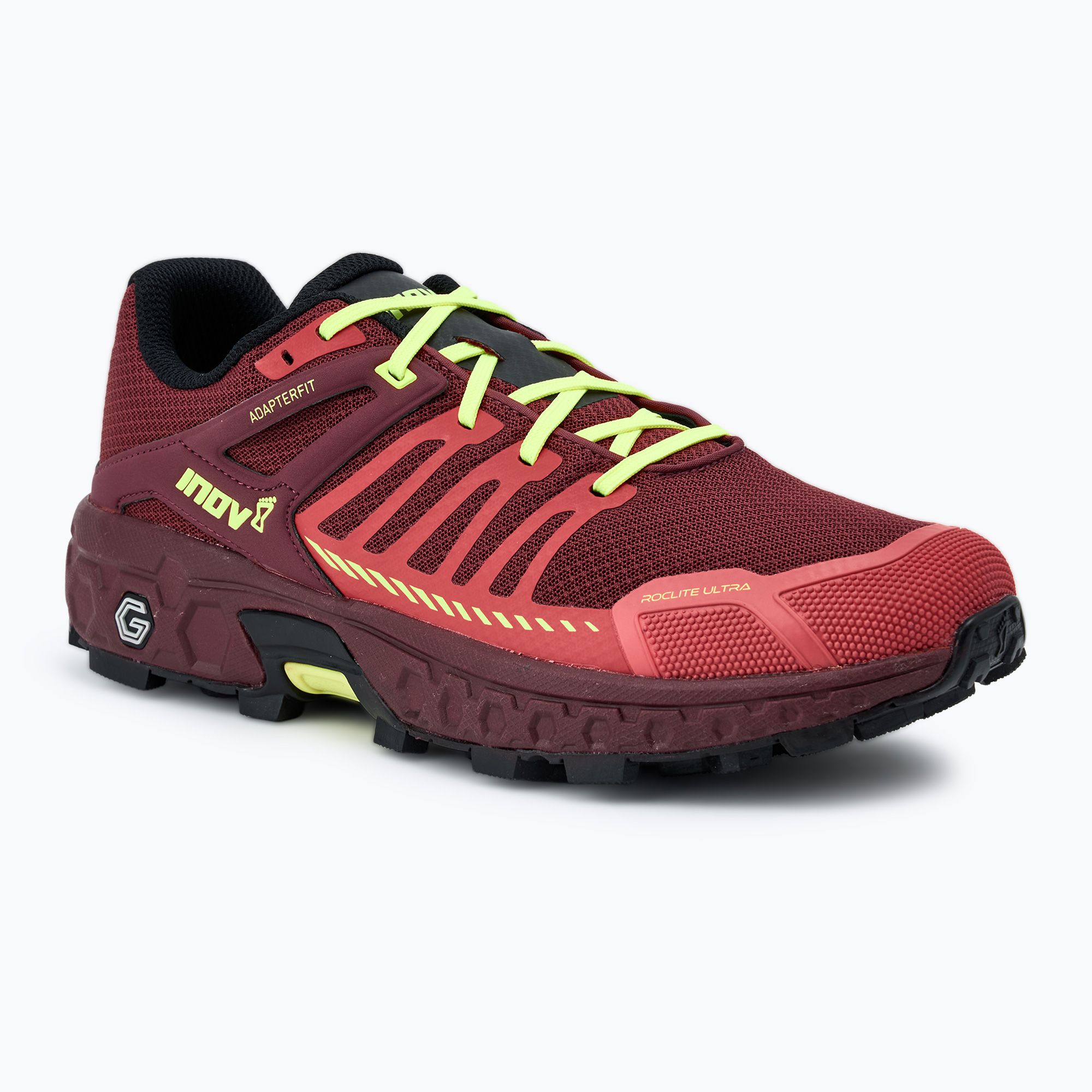 Buty do biegania męskie Inov-8 Roclite Ultra G 320 dark red/red/yellow 